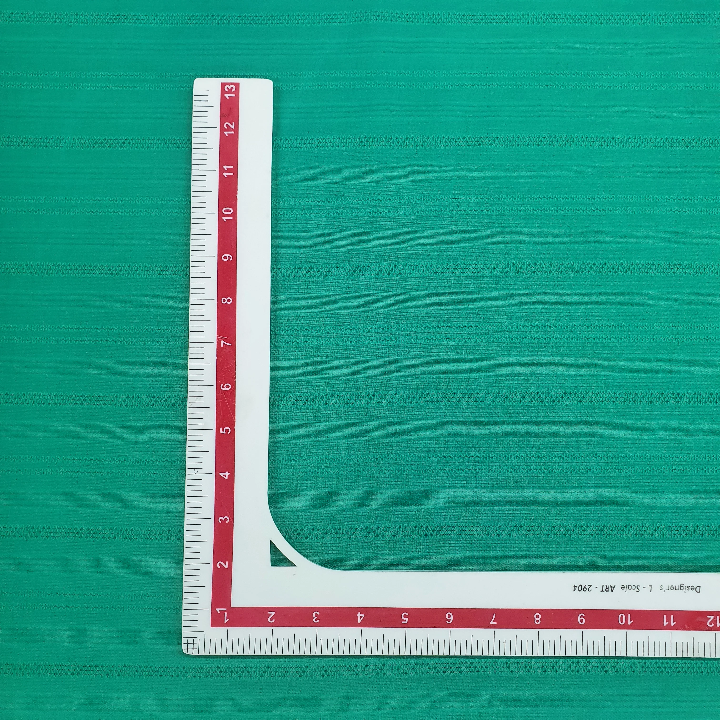 Green Solid Jacquard Cotton Fabric, Plain Weave 48 Inches, TU-2005 - Image 2