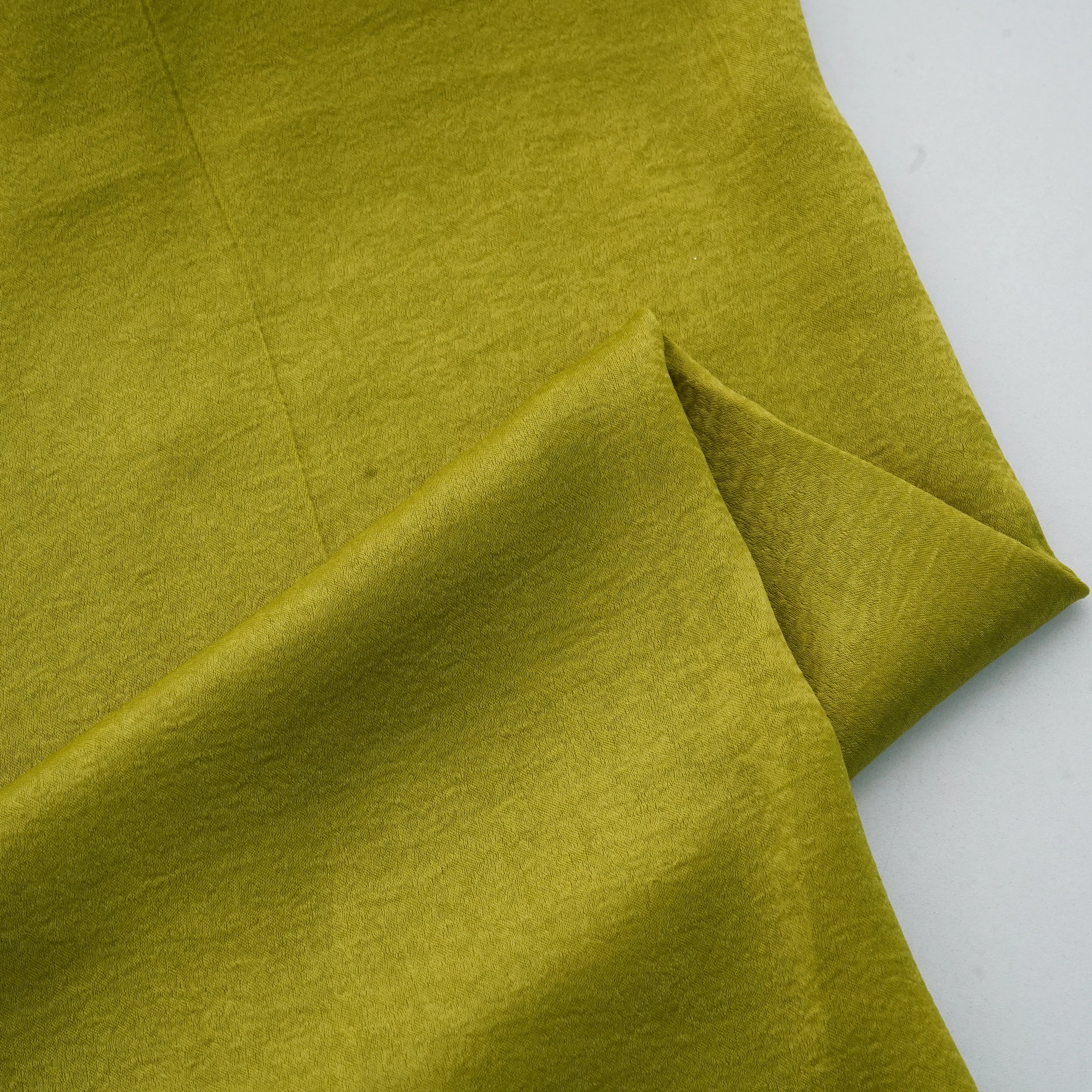 Green Solid Sandwash Satin Fabric 18424 - Image 4