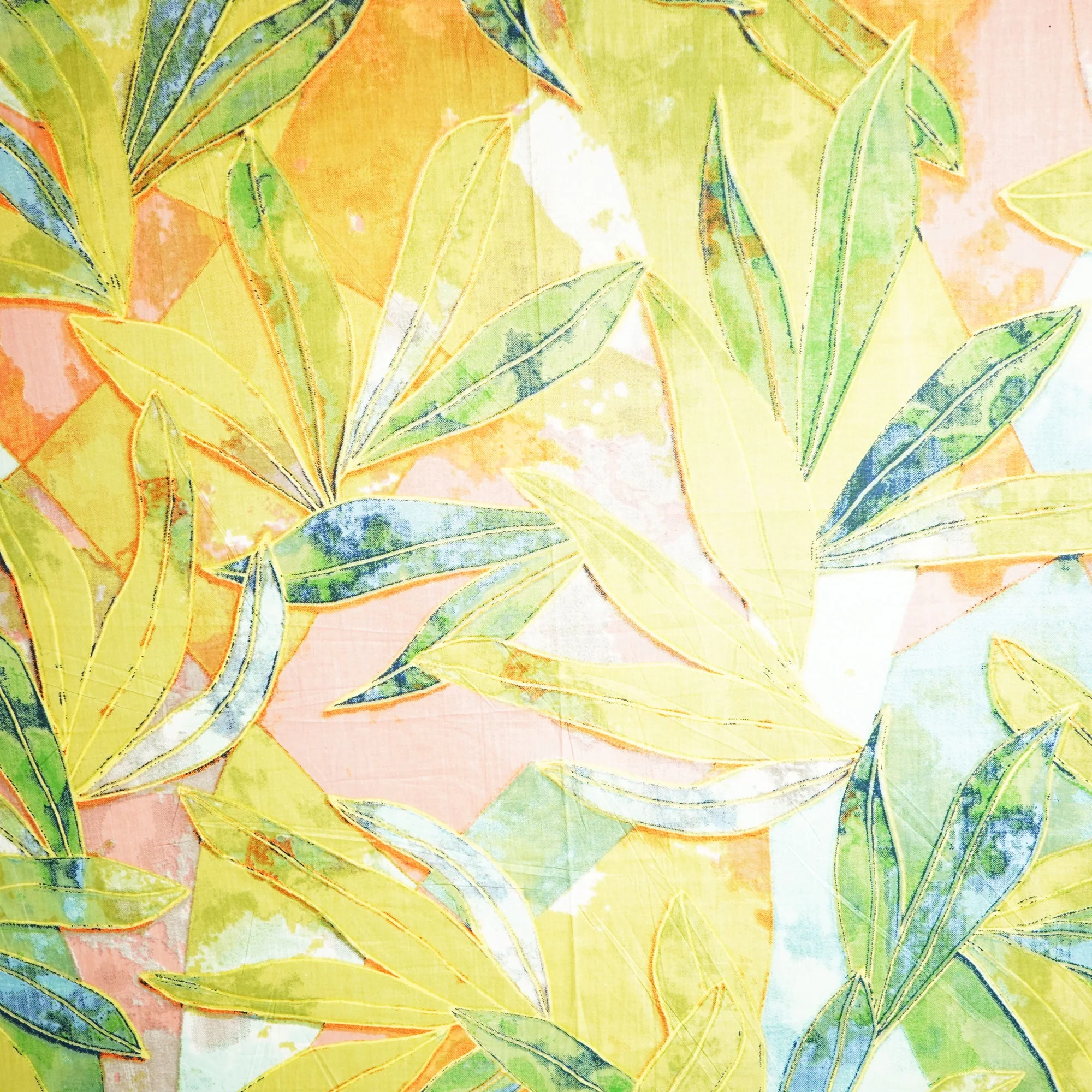 Green Tropical Print Cotton Fabric MFL-23621 - Image 3