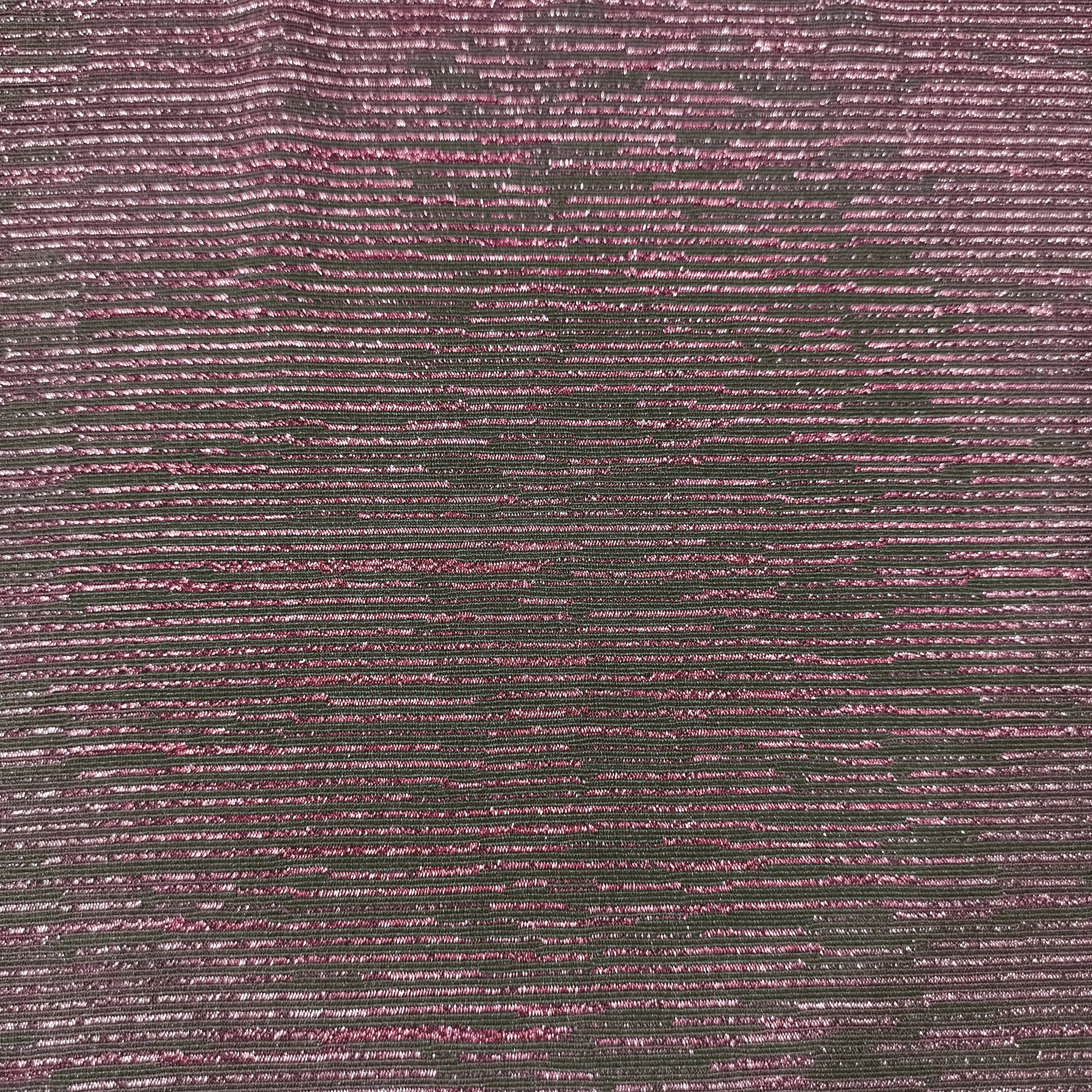 Green & White Imported Shaded Shimmer Knitted Lycra Fabric 9260 - Image 3