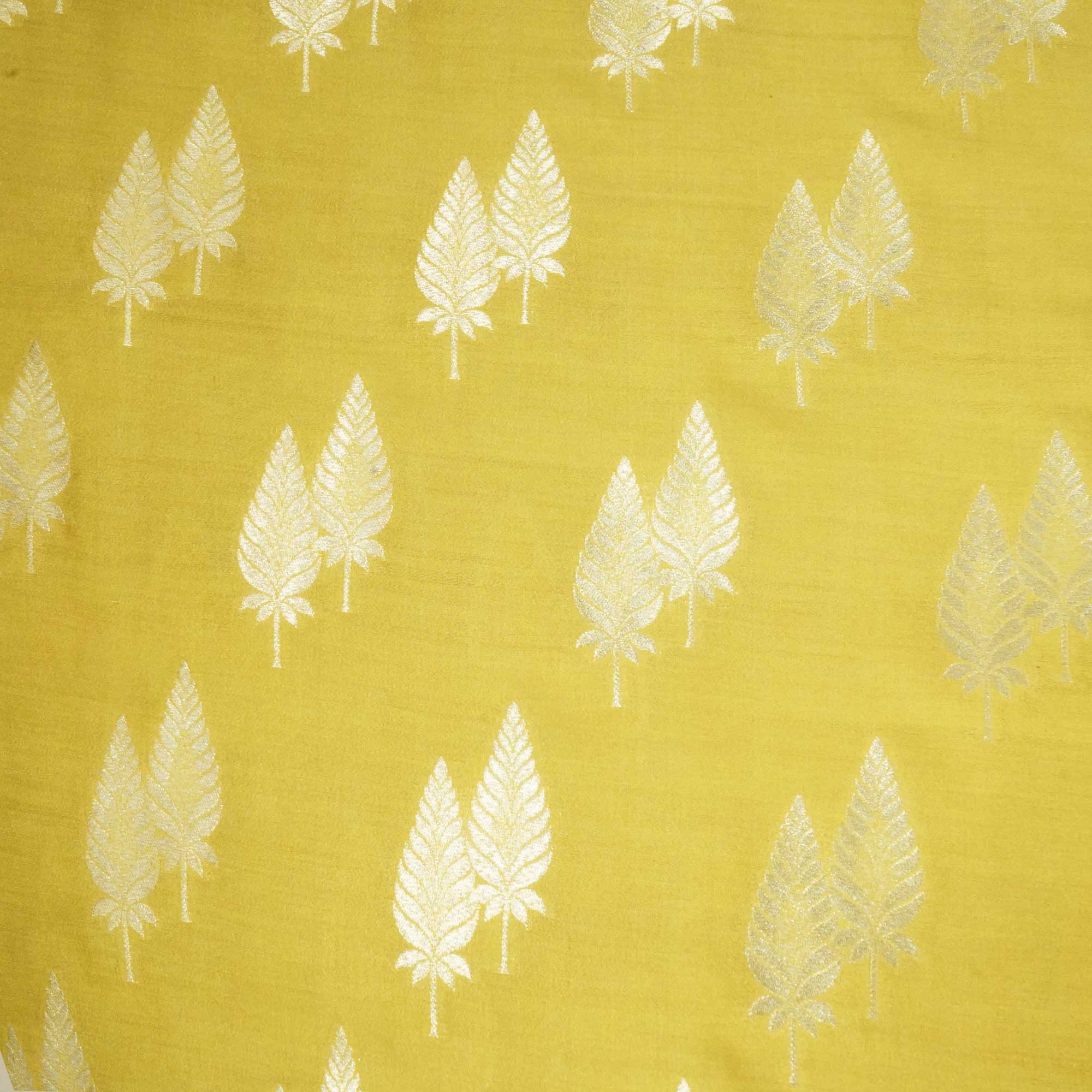Green Zari Booti Katan Silk YF-24435 - Image 3