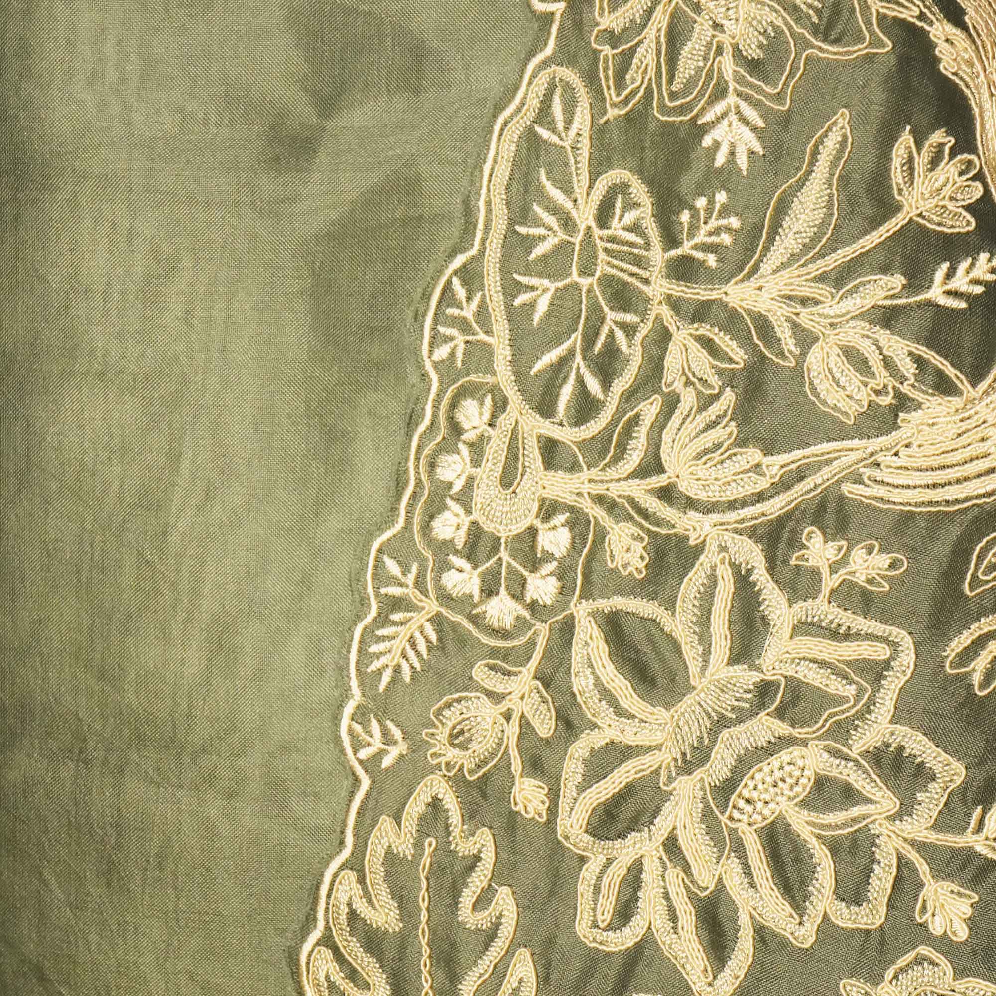 Grey Embroidery (Top-Organza,Bottom-Crepe,Dupatta-Organza) Organza Suit Set JDS-24688 - Image 3