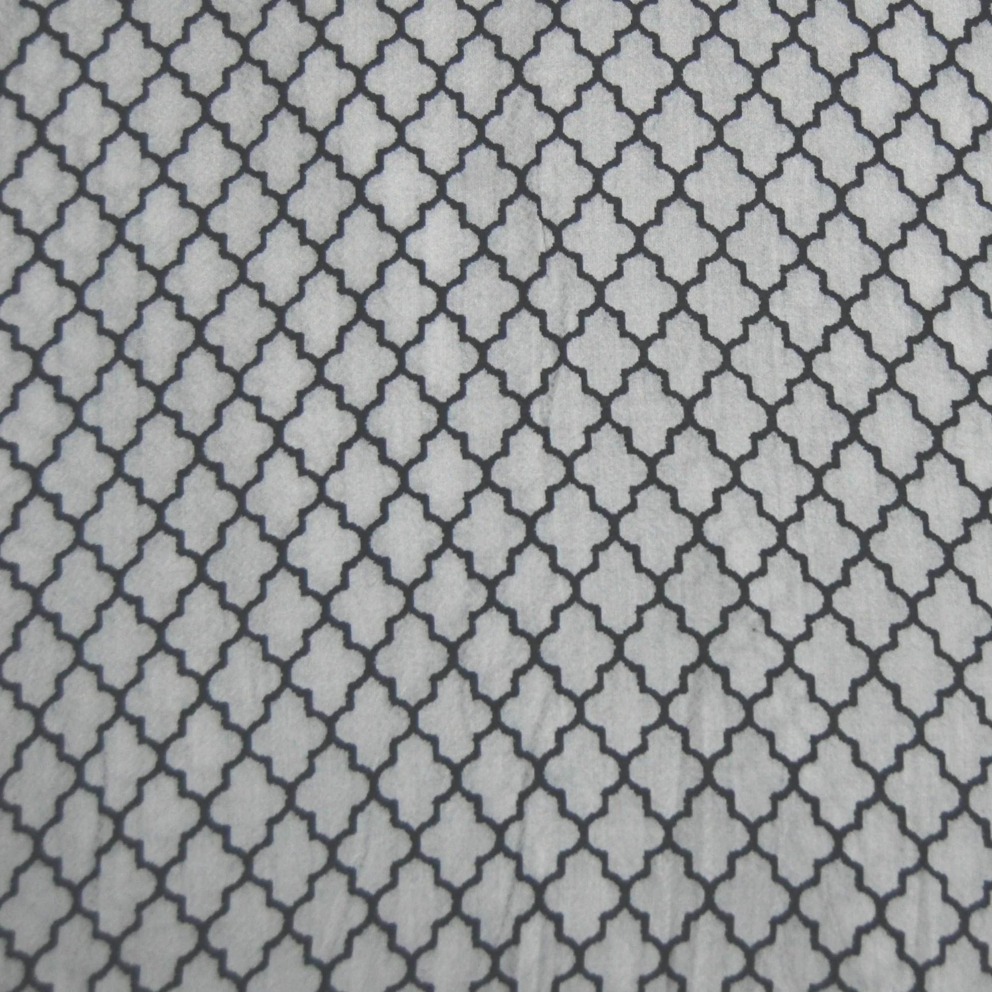 Grey Geometrical Print Viscose Dobby Fabric - Image 2