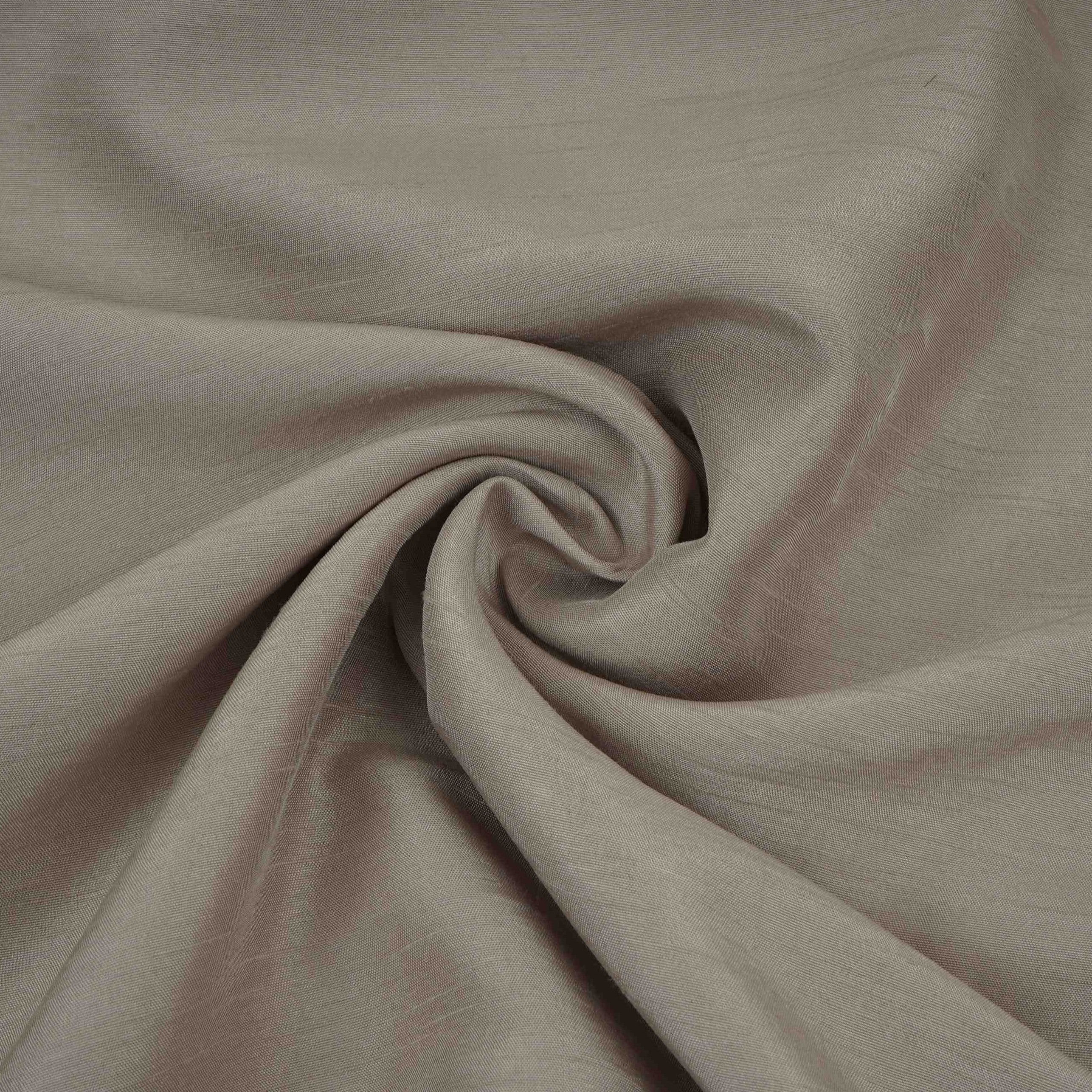 Grey Solid Bemberg Raw Silk Fabric SSMR-05 - Image 4