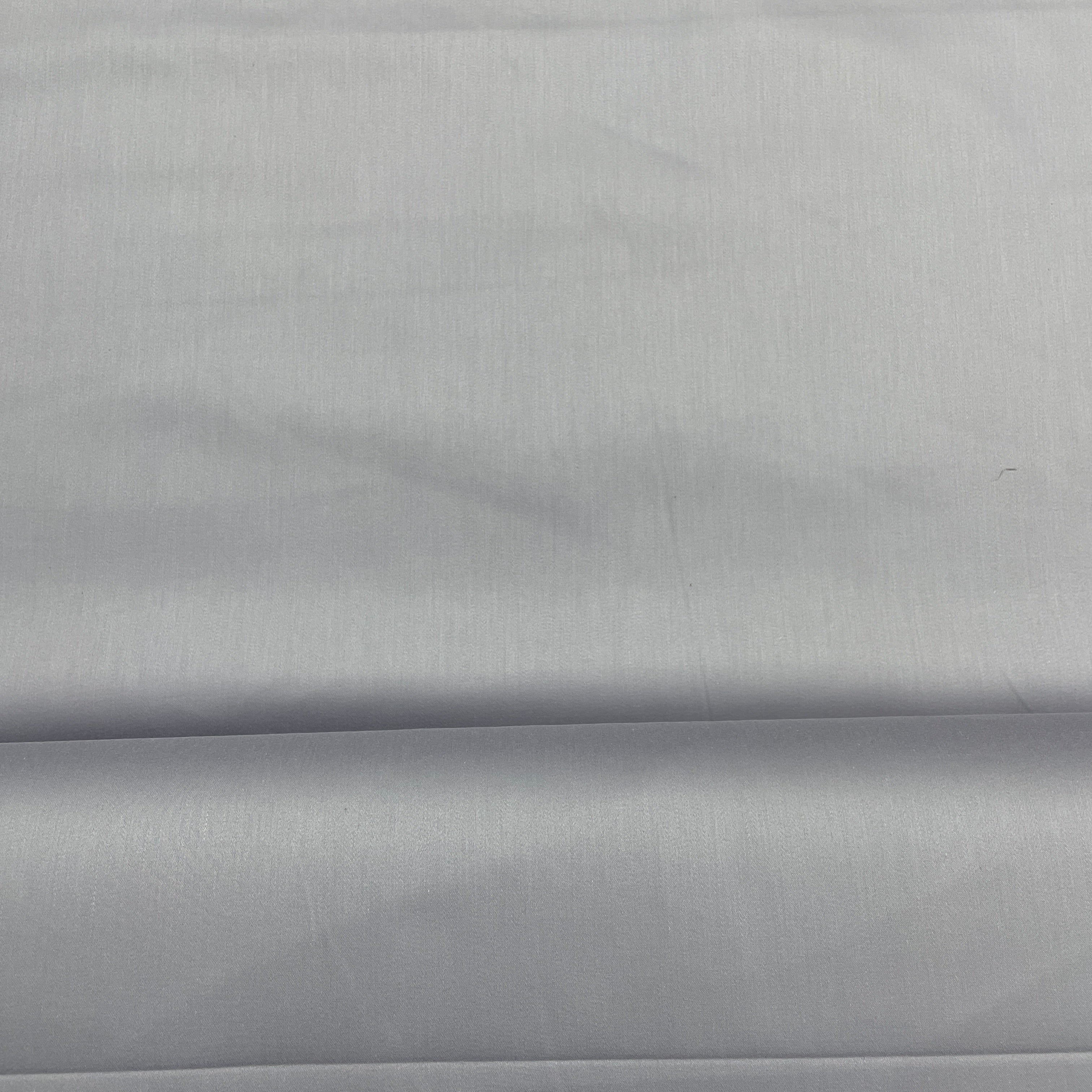 Grey Solid Premium Cotton Satin Fabric - Image 3