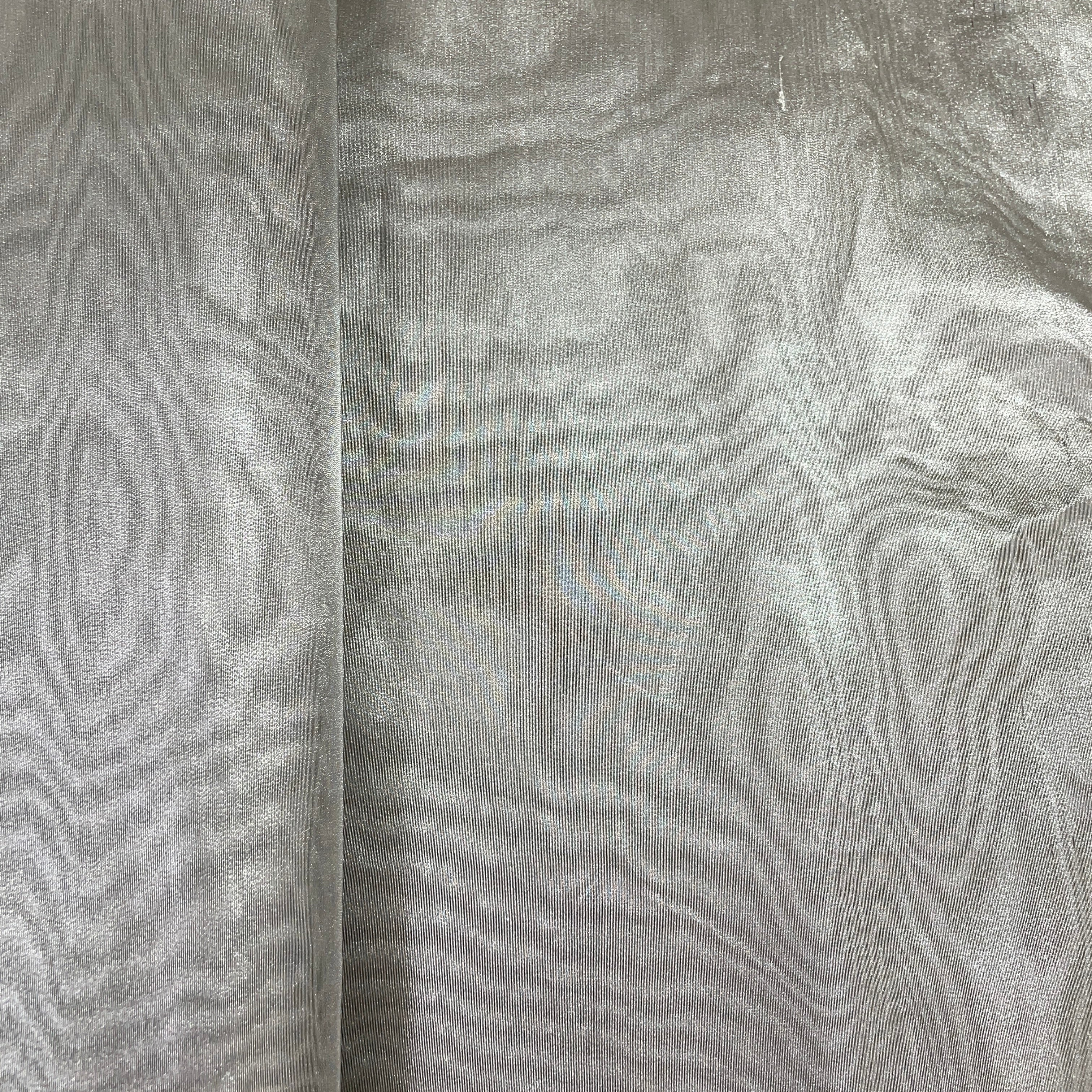 Grey Solid Tissue Fabric - Image 3