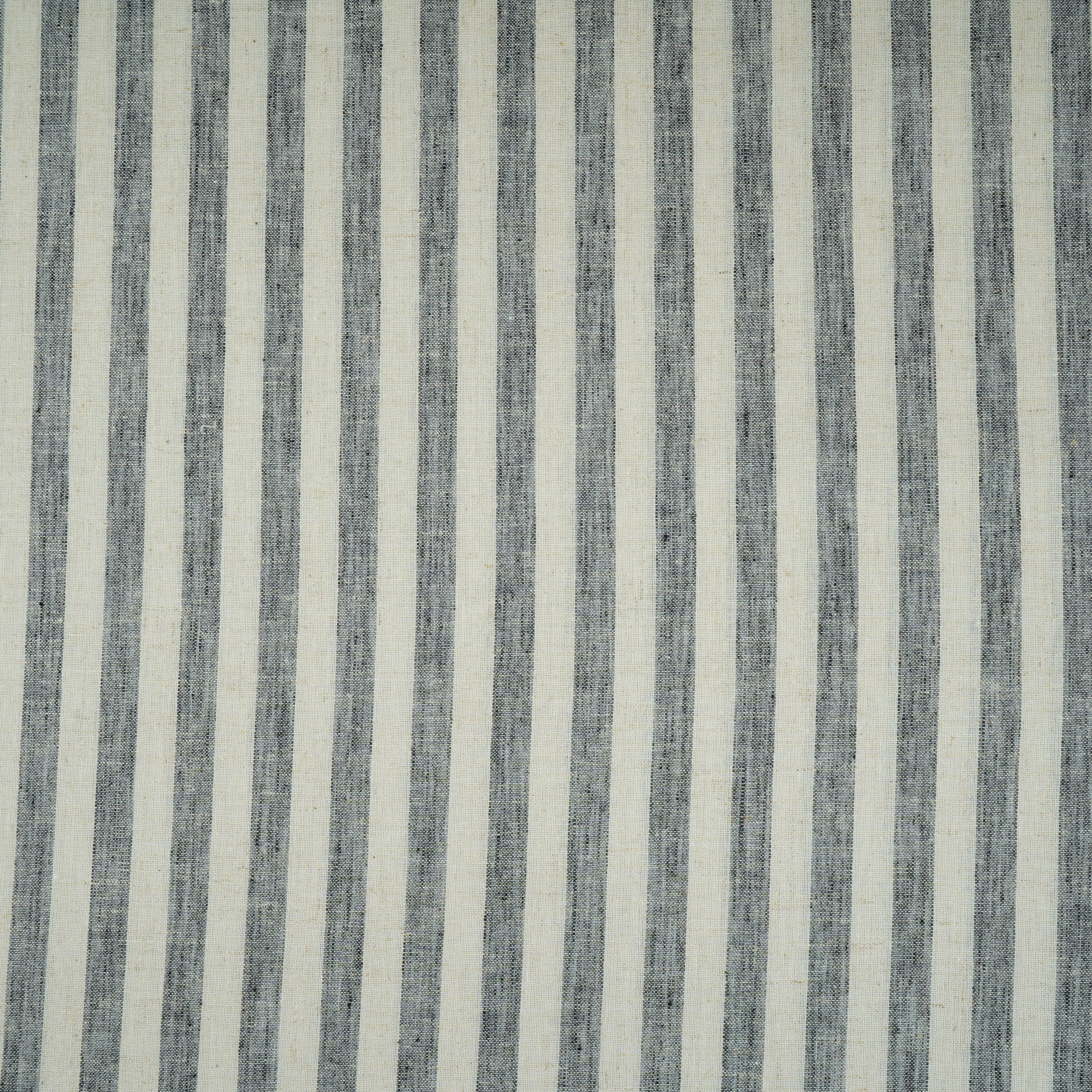 Grey & White Stripes Linen Fabric RS-30231 - Image 2