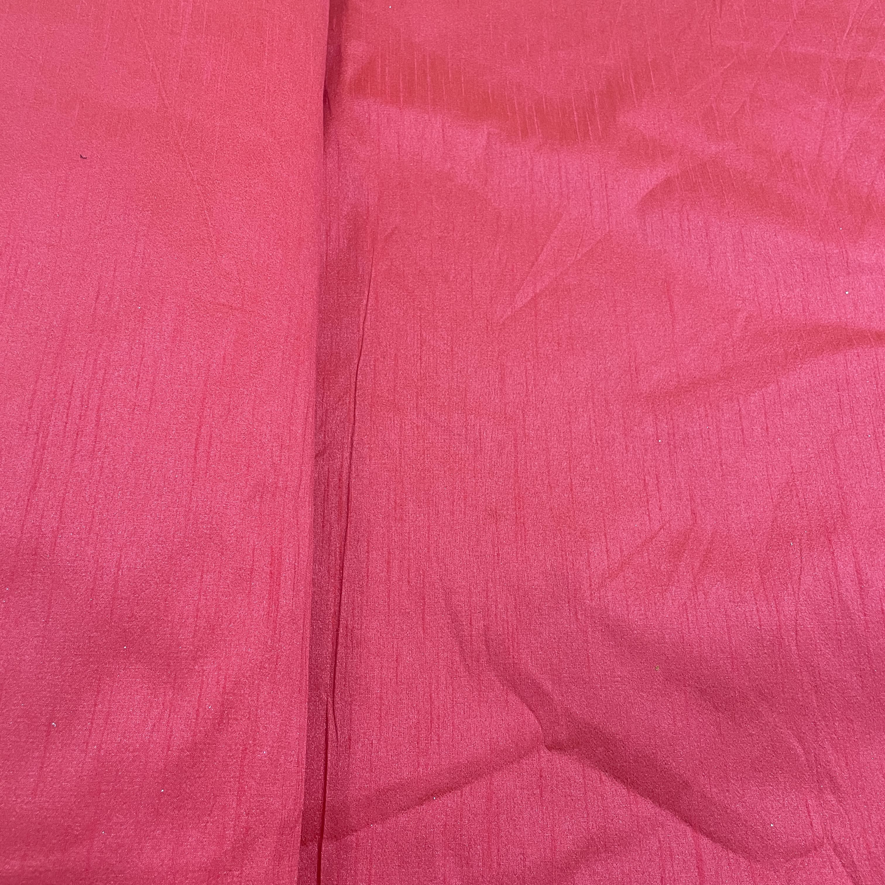 Hot Pink Solid Dupian Silk Fabric - Image 2