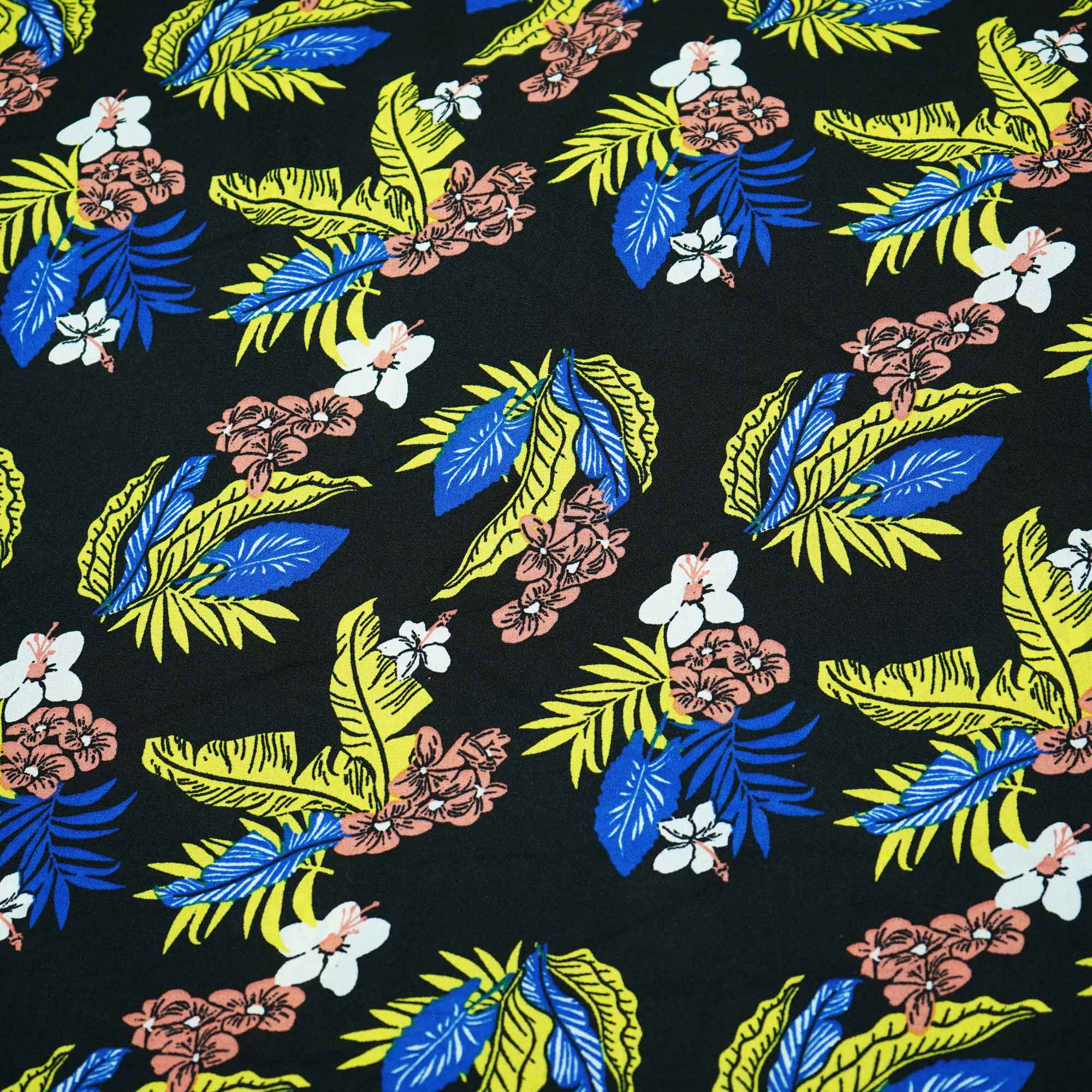 Hunter Green Handblock Print Modal Satin VC-16470 - Image 4