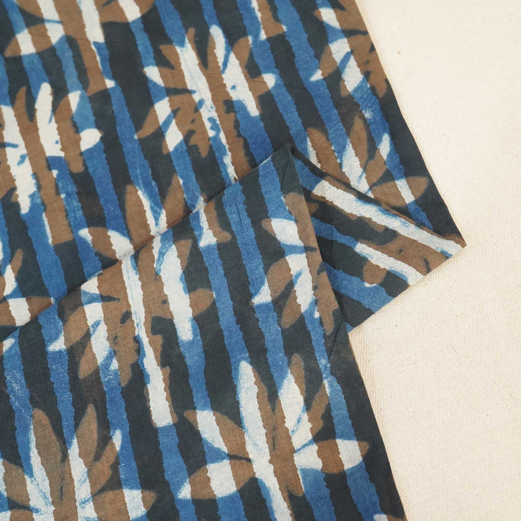 Indigo & White Jahota Print Cotton Fabric NC-24569 - Image 2