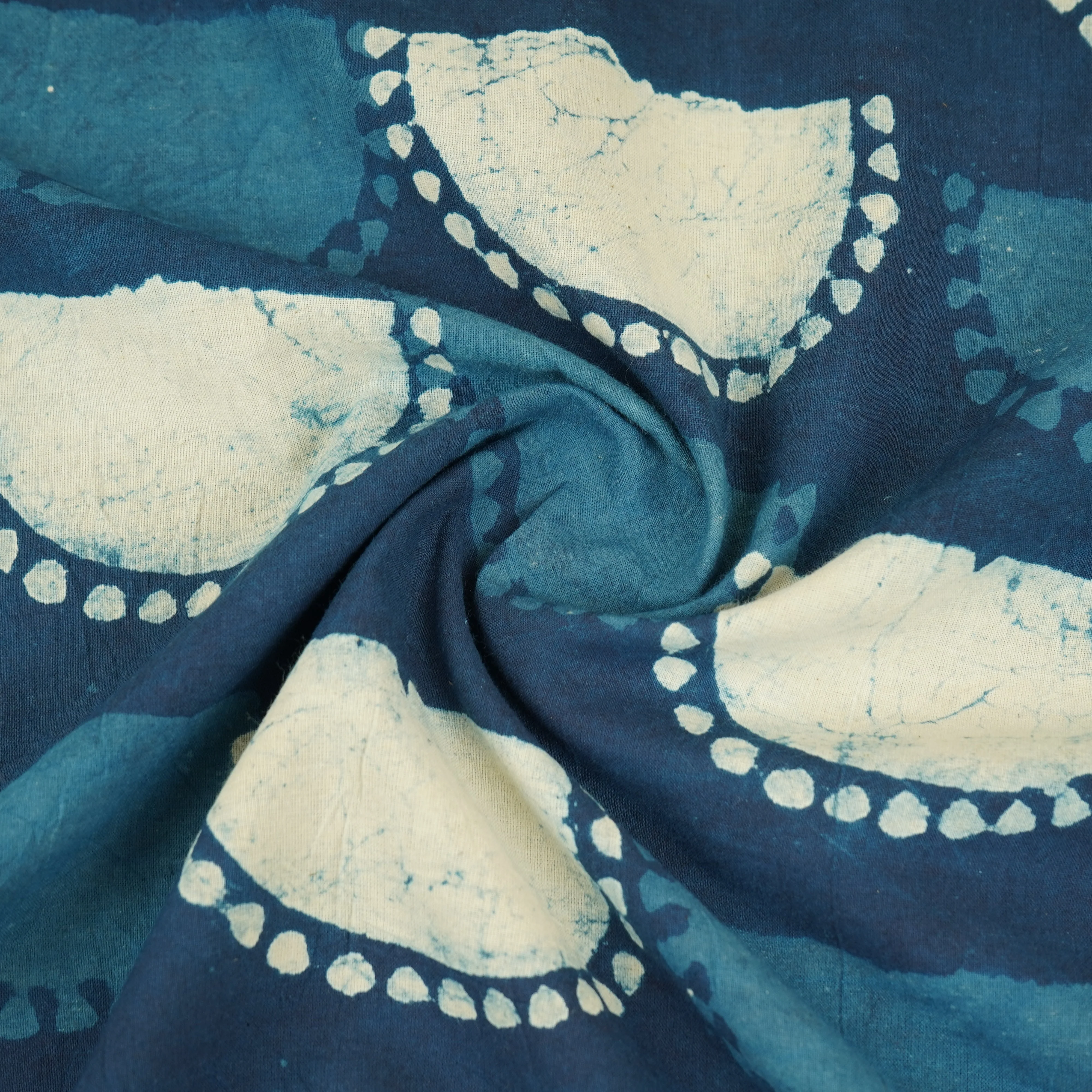 Indigo Batik Print Cotton Fabric CH-29778 - Image 3