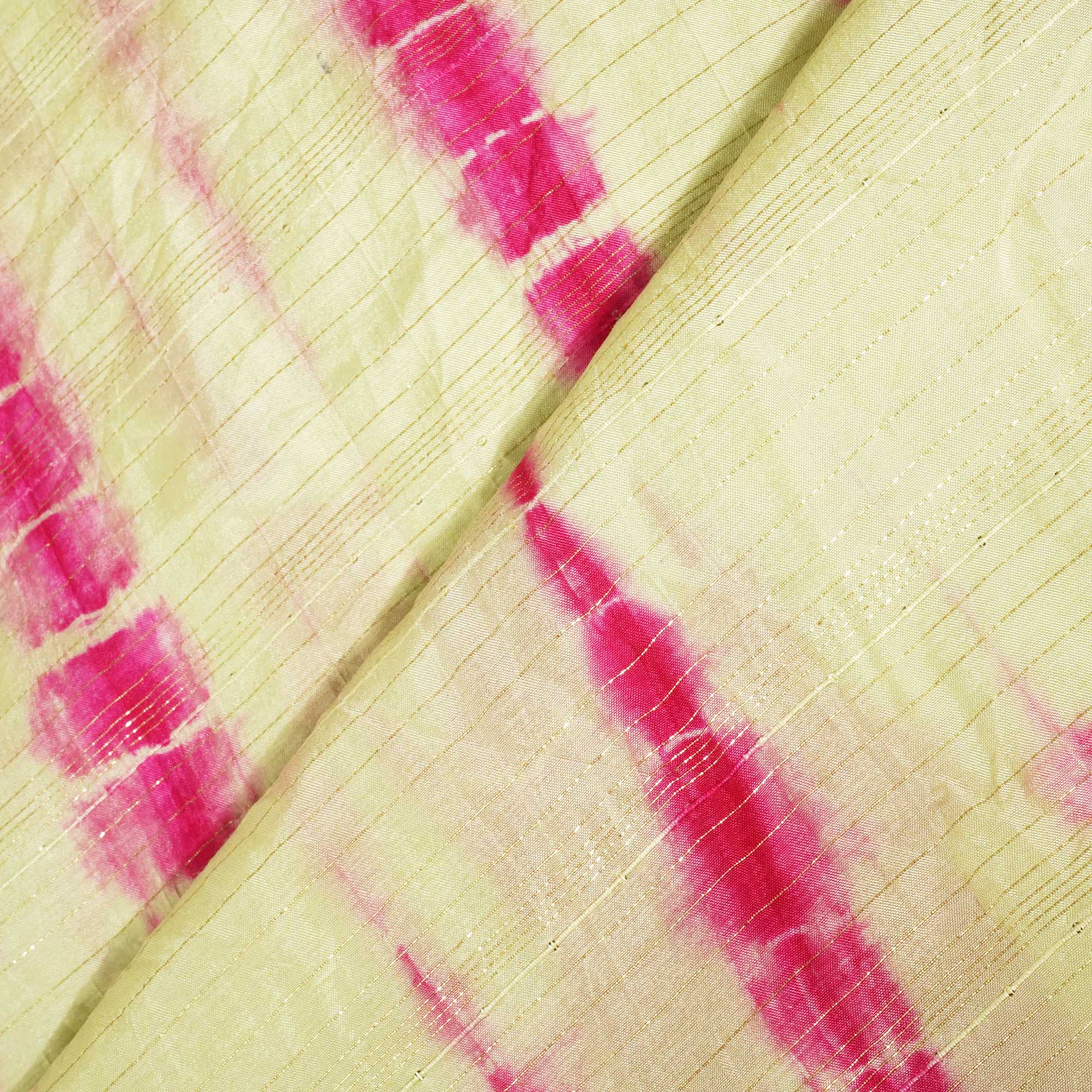 Ivory & Pink Shibhori With Lurex Silk VF-13078 - Image 3