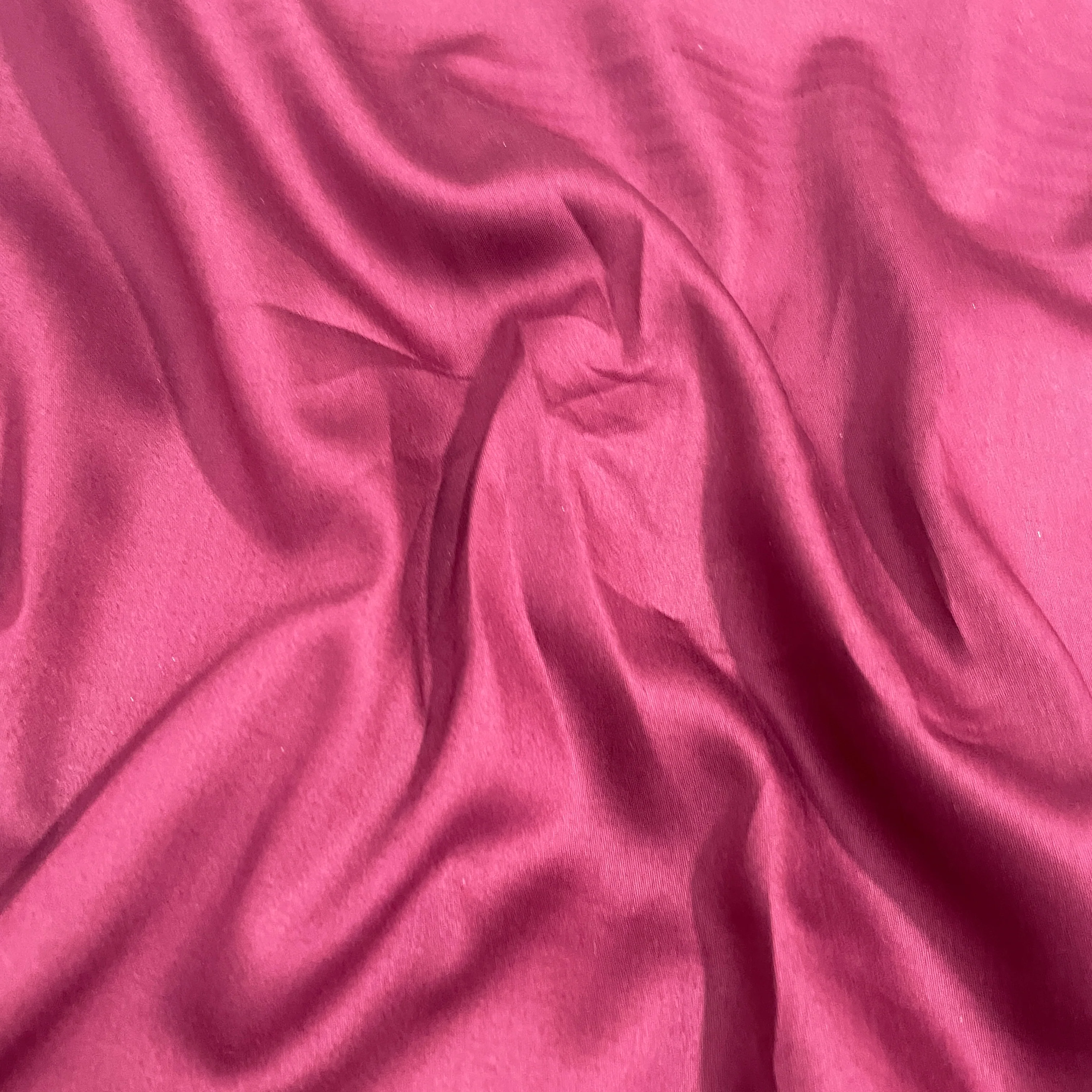 Jam Purple Solid Cotton Satin Fabric - Image 3