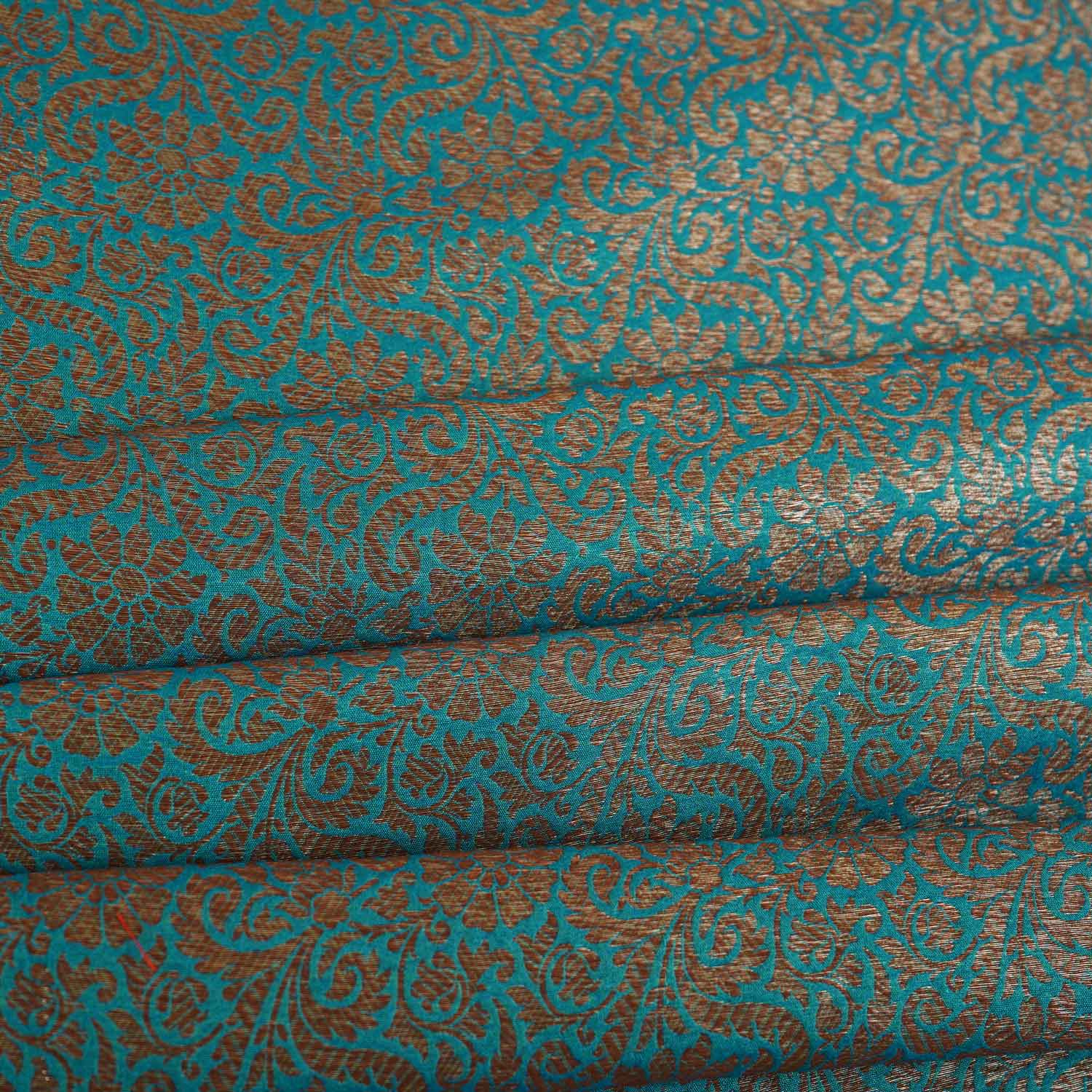 Lavender Antick Gold Jaal Brocade Fabric NH-28892 - Image 2
