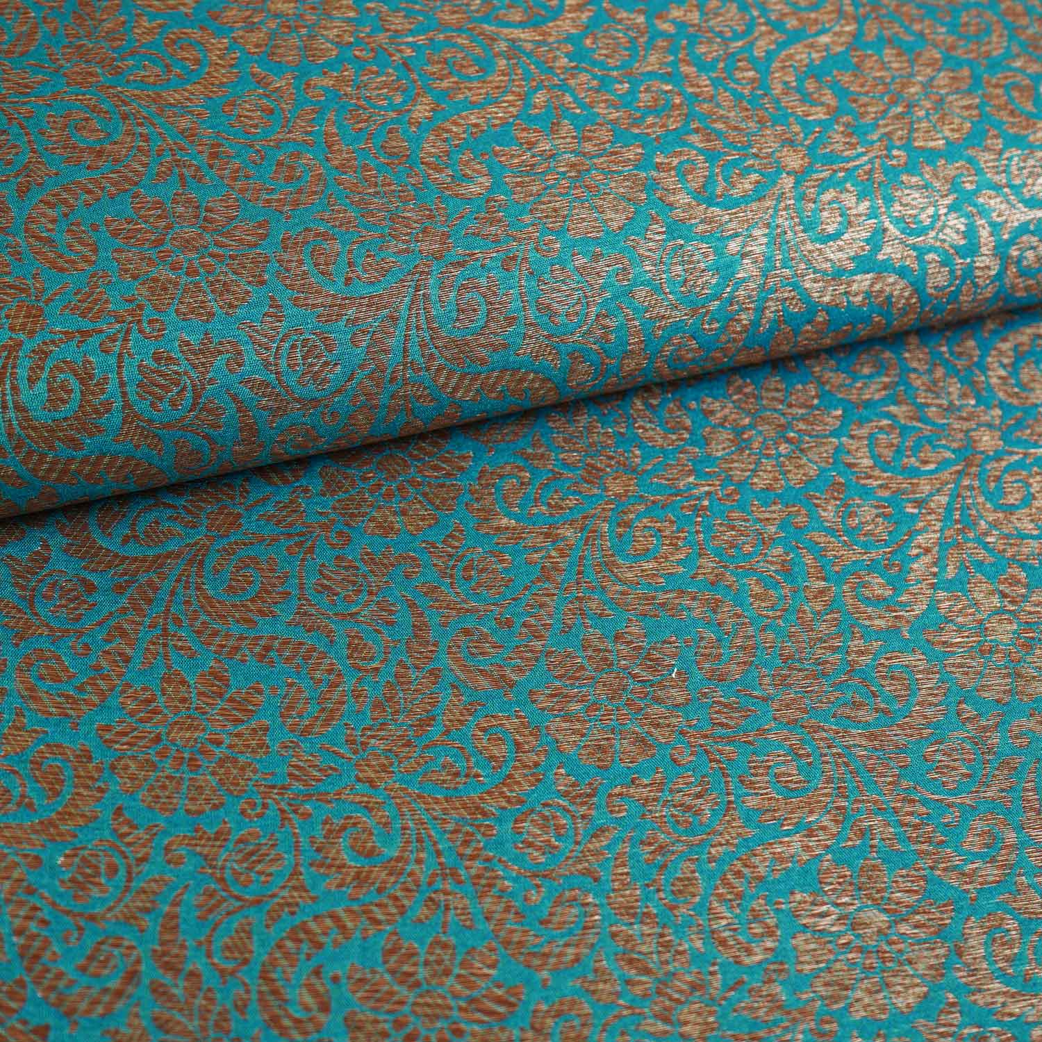 Lavender Antick Gold Jaal Brocade Fabric NH-28892 - Image 3