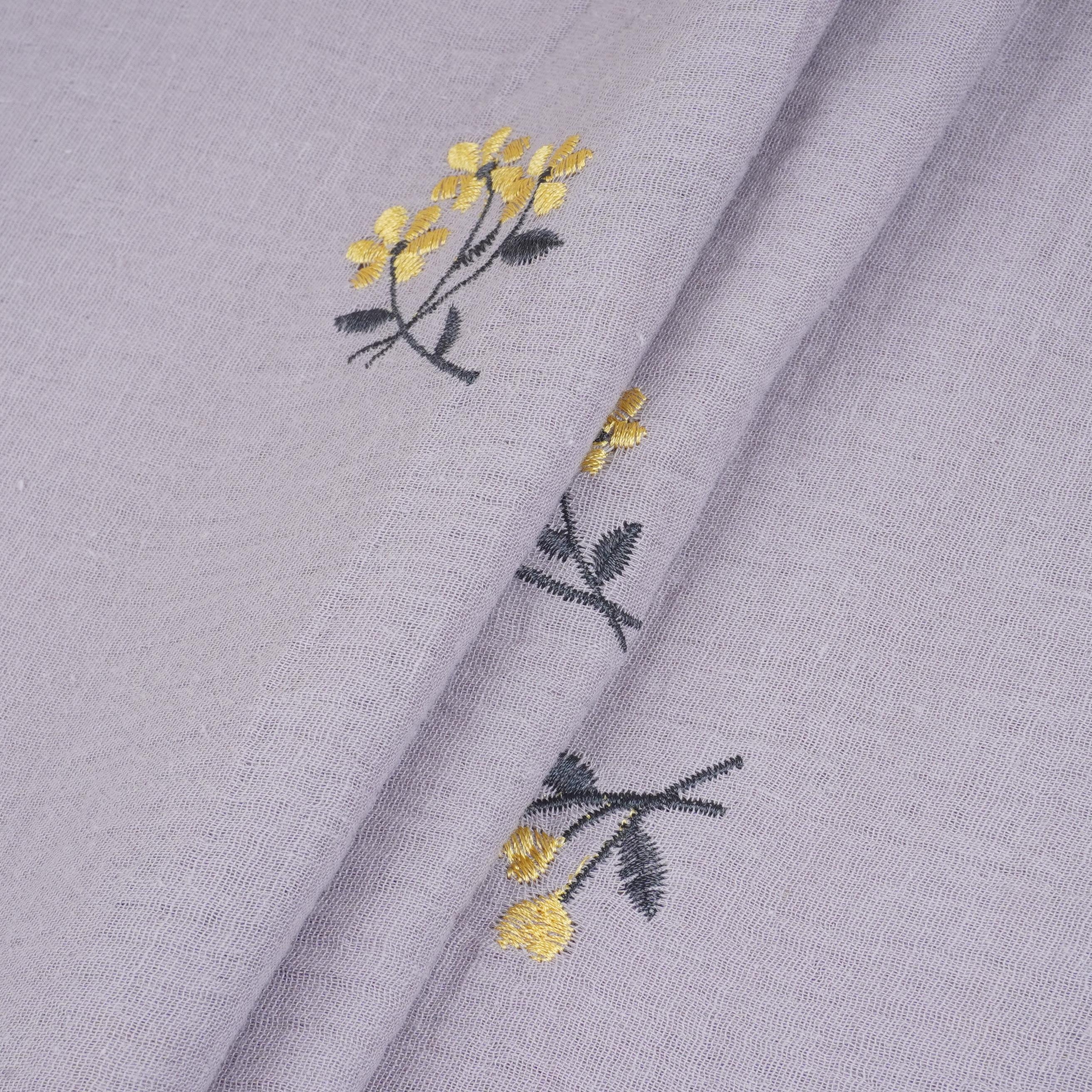 Lavender Hand embroidery Double Cotton PDM-29465 - Image 4