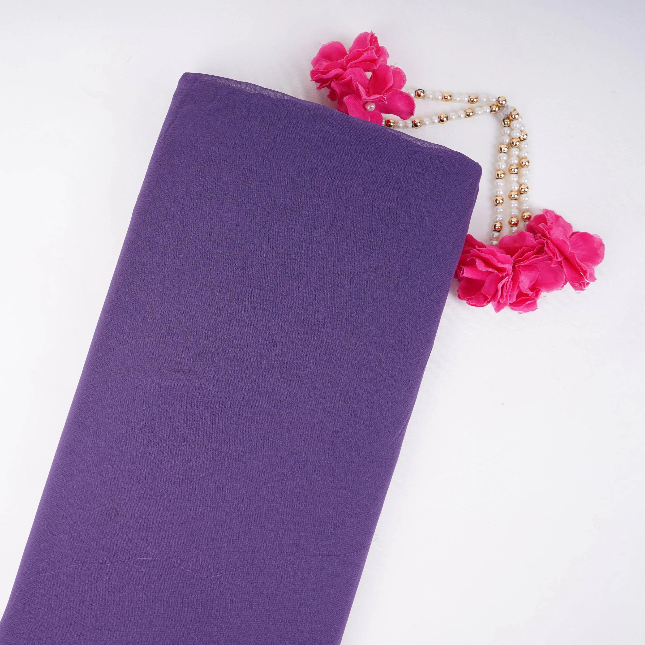 Lavender Solid 60gm Georgette Fabric SSMG-20