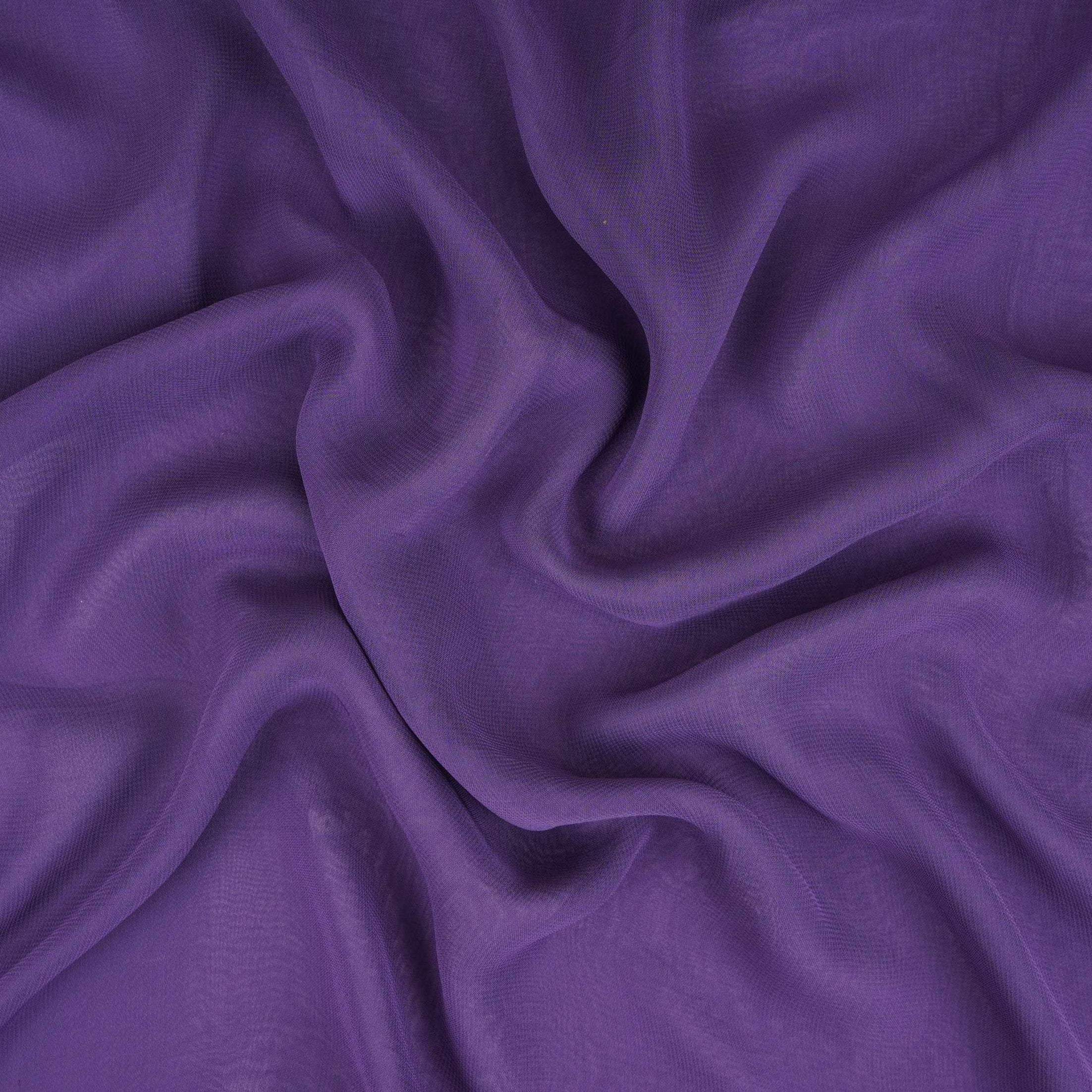 Lavender Solid 60gm Georgette Fabric SSMG-20 - Image 2