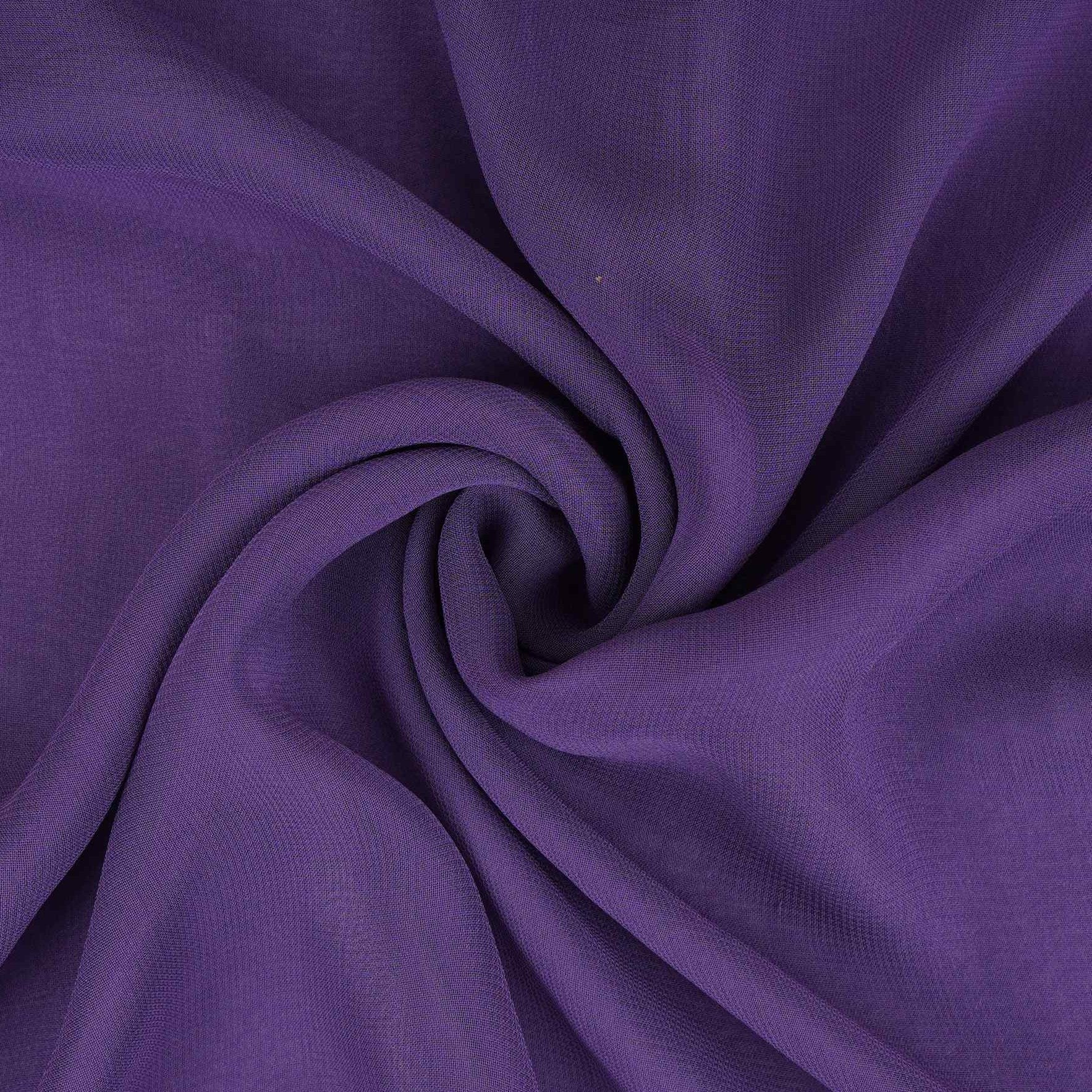 Lavender Solid 60gm Georgette Fabric SSMG-20 - Image 3