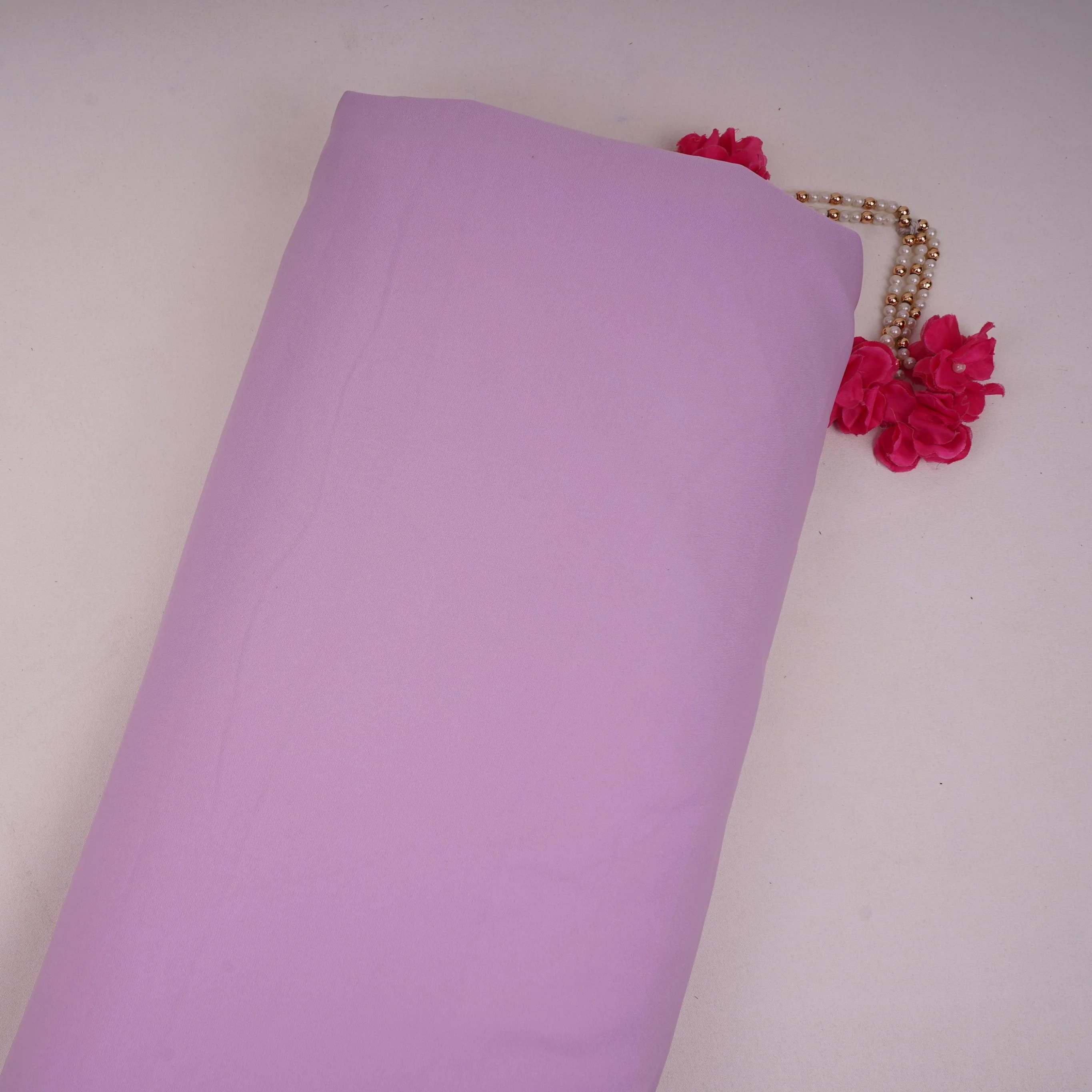 Lavender Solid Banana Crepe Fabric LIB-08