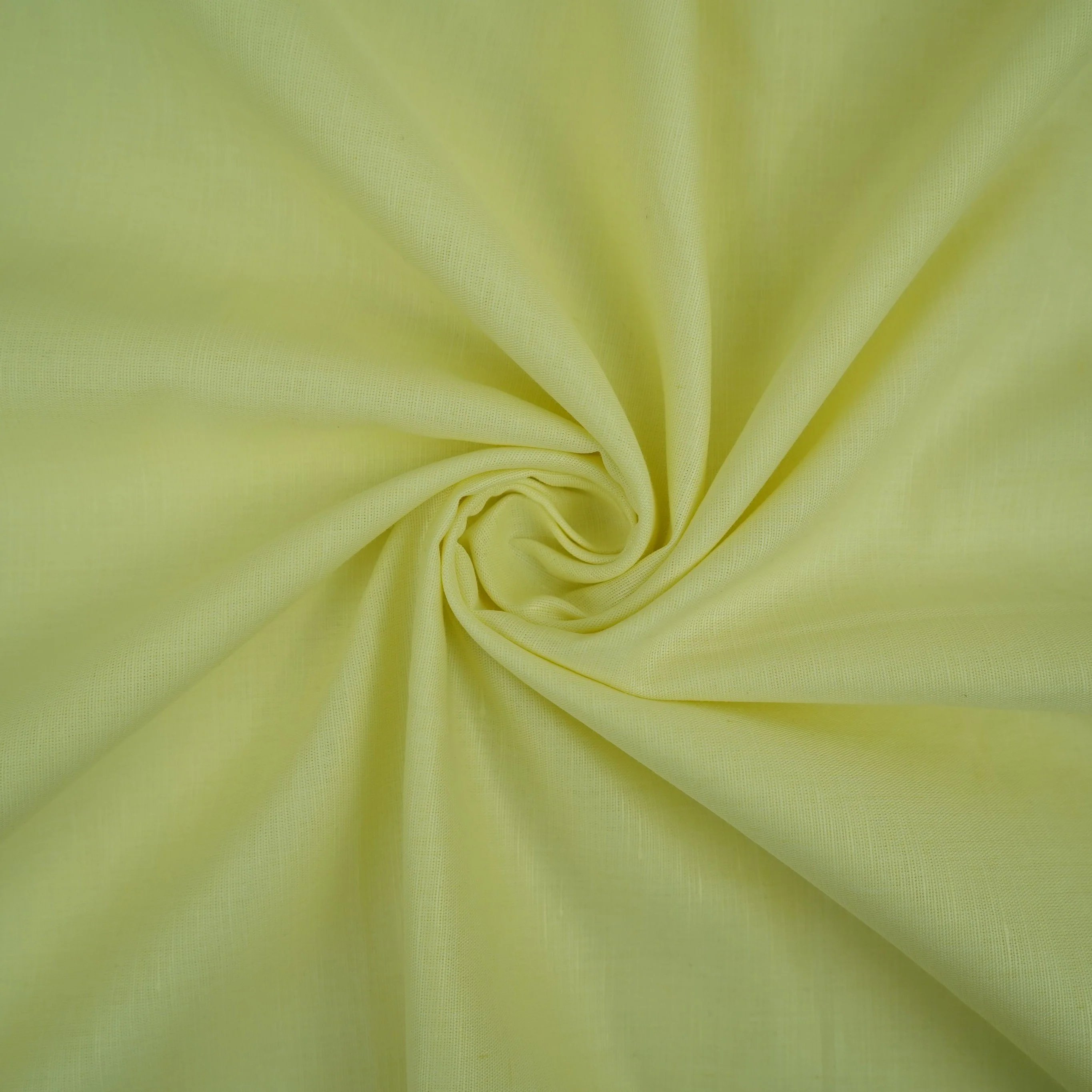 Lemon Yellow Solid Cotton Linen Fabric 40% Linen 60% Cotton MKT-31467 - Image 3