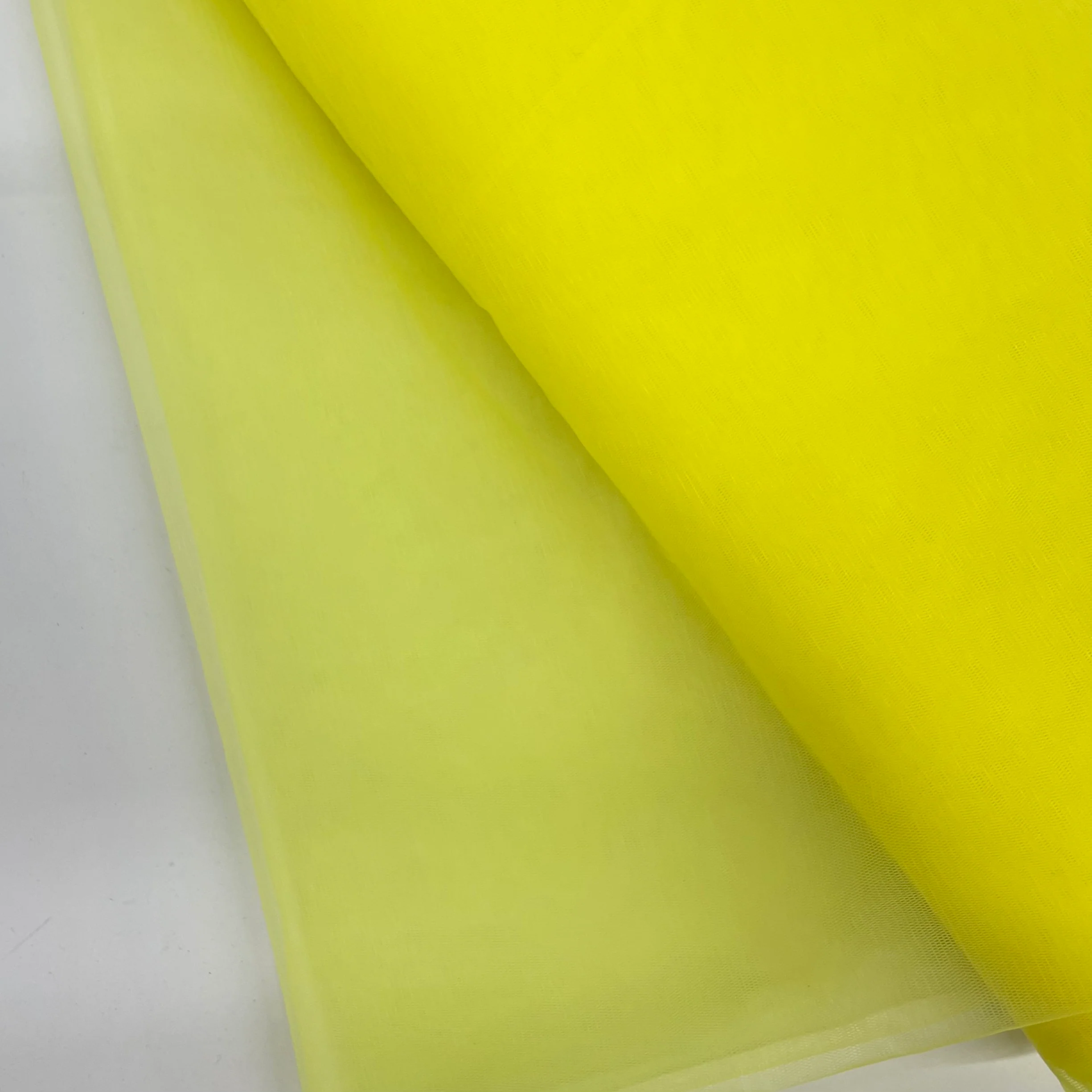 Lemon Yellow Solid Net Fabric - Image 2