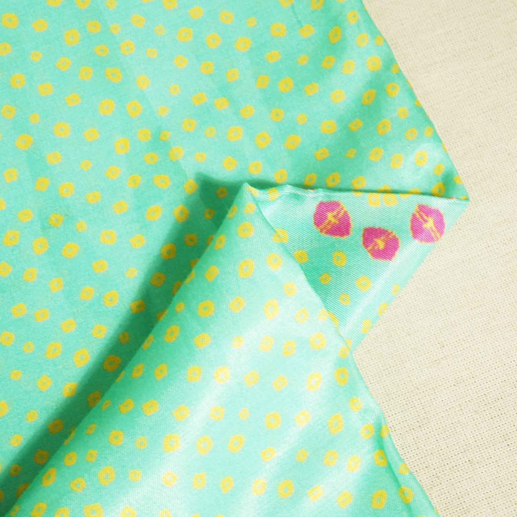 Light Green Bandhani Print Gaji Silk GT-17522 - Image 2
