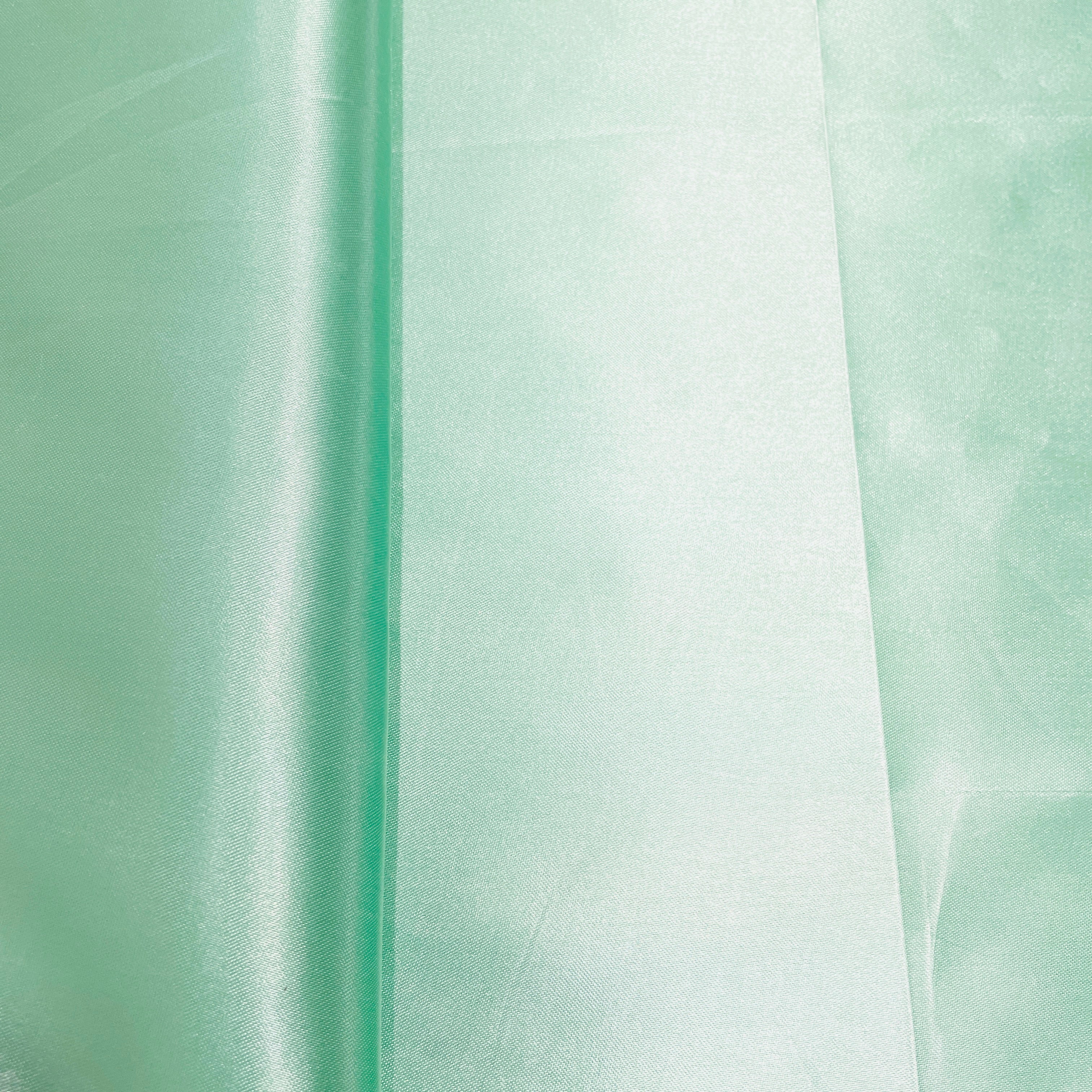 Light Green Solid Satin Fabric - Image 3