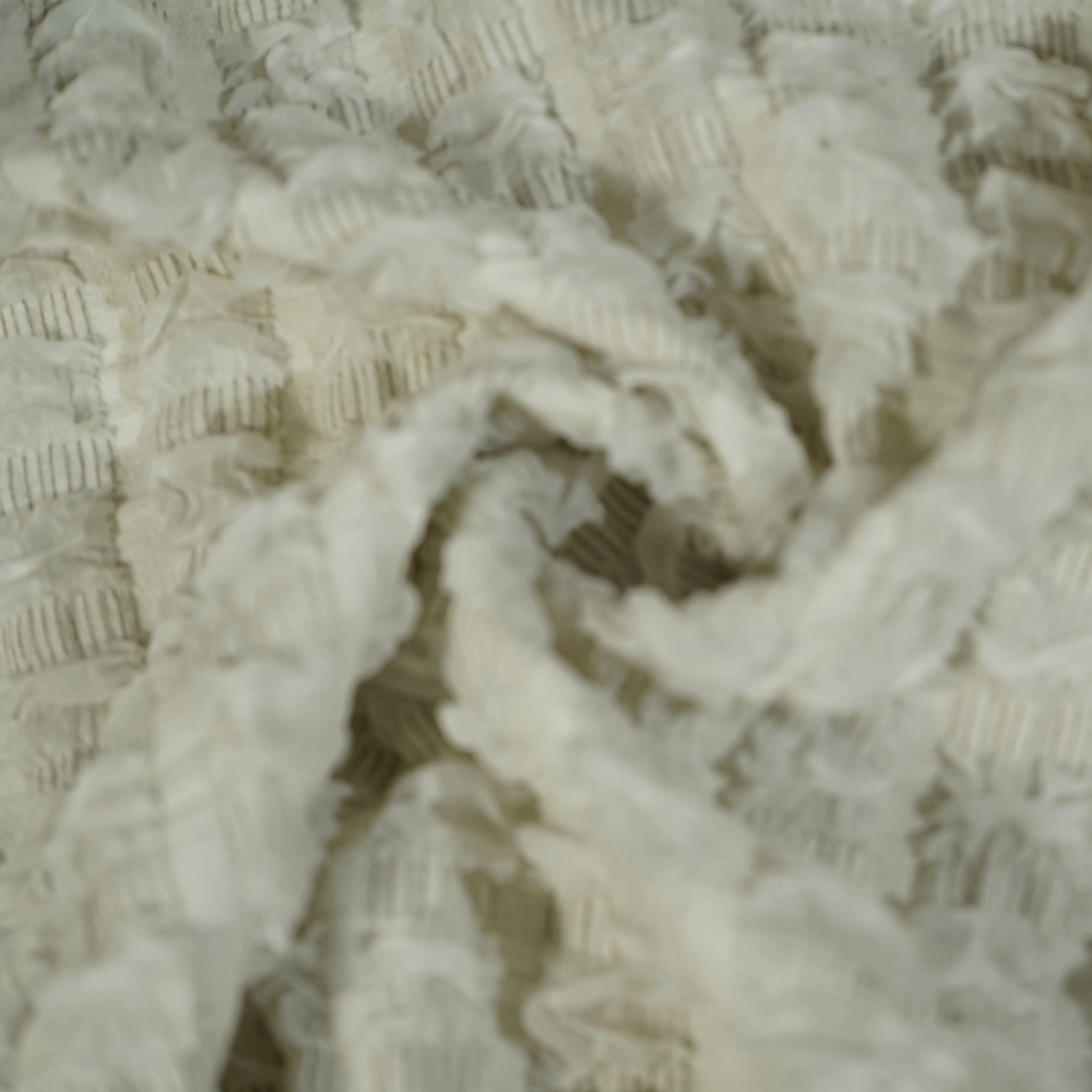 Light Grey Embrossed Imported Knitted Lycra Fabric 12457