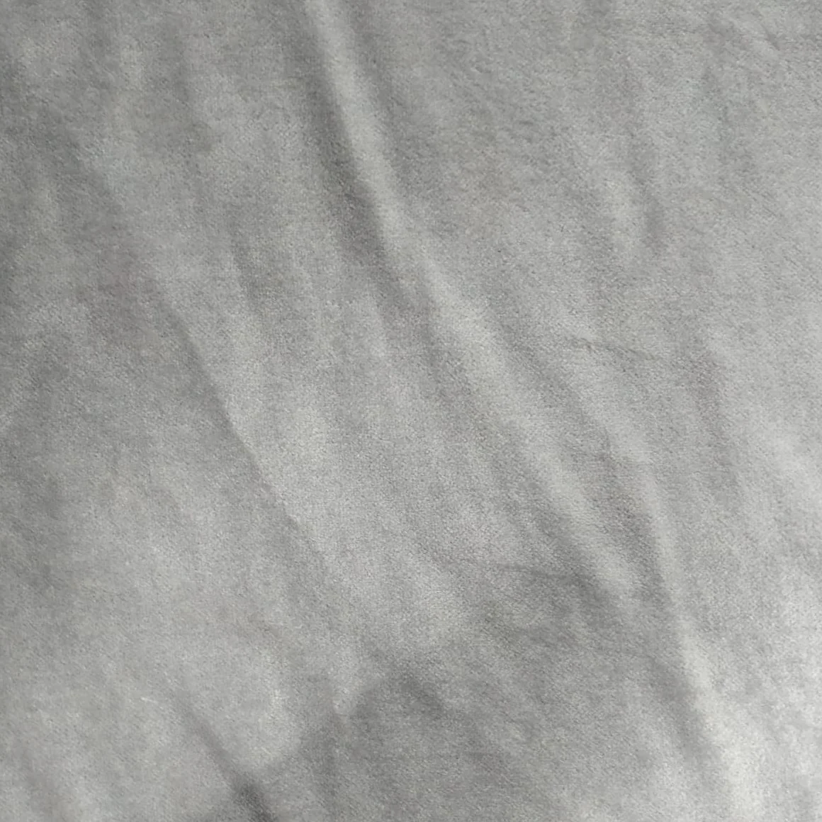 Light Grey Solid Cotton Velvet Fabric, Plain Weave, TU-2583 - Image 2