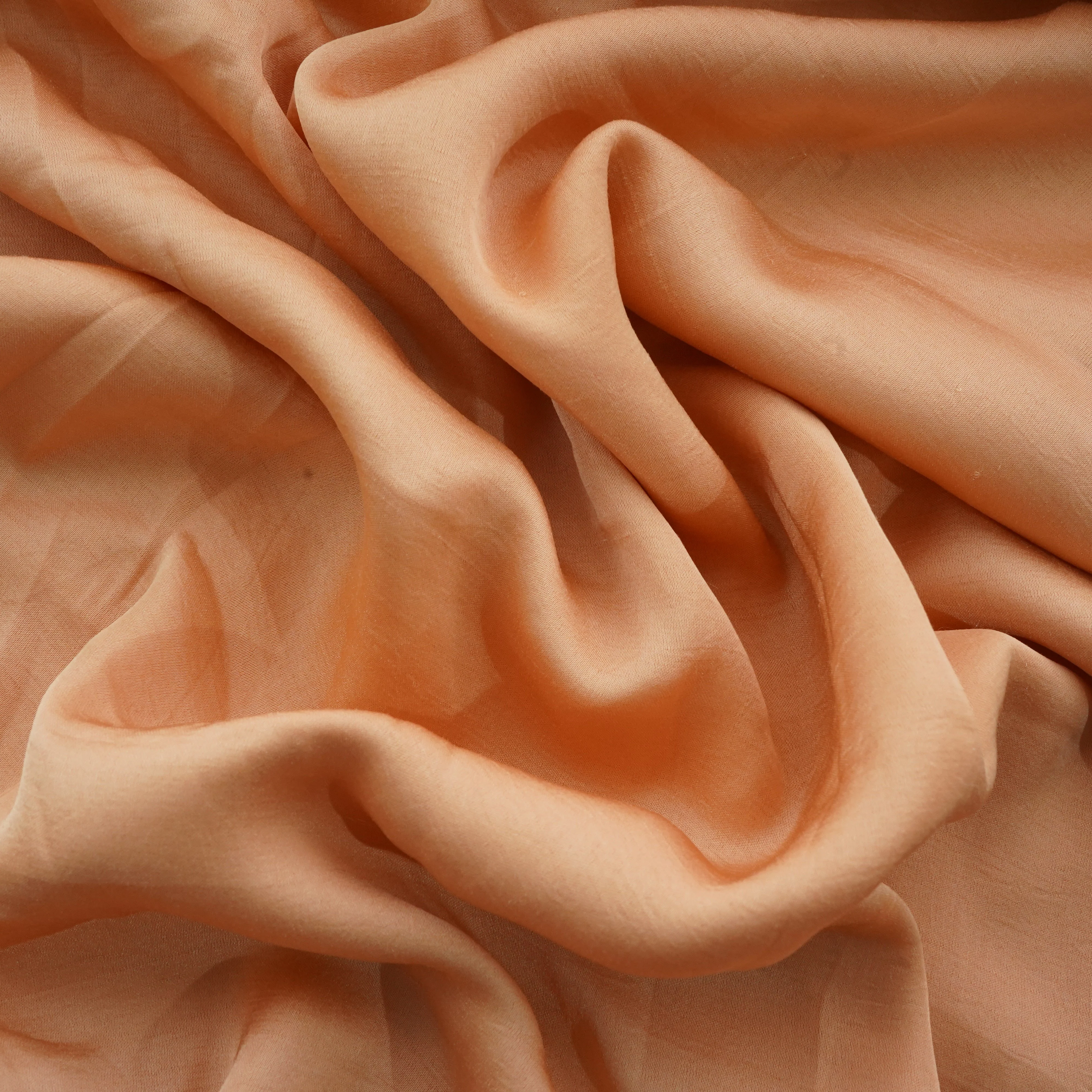 Light Orange Solid Bemberg Silk Fabric 16036 - Image 3