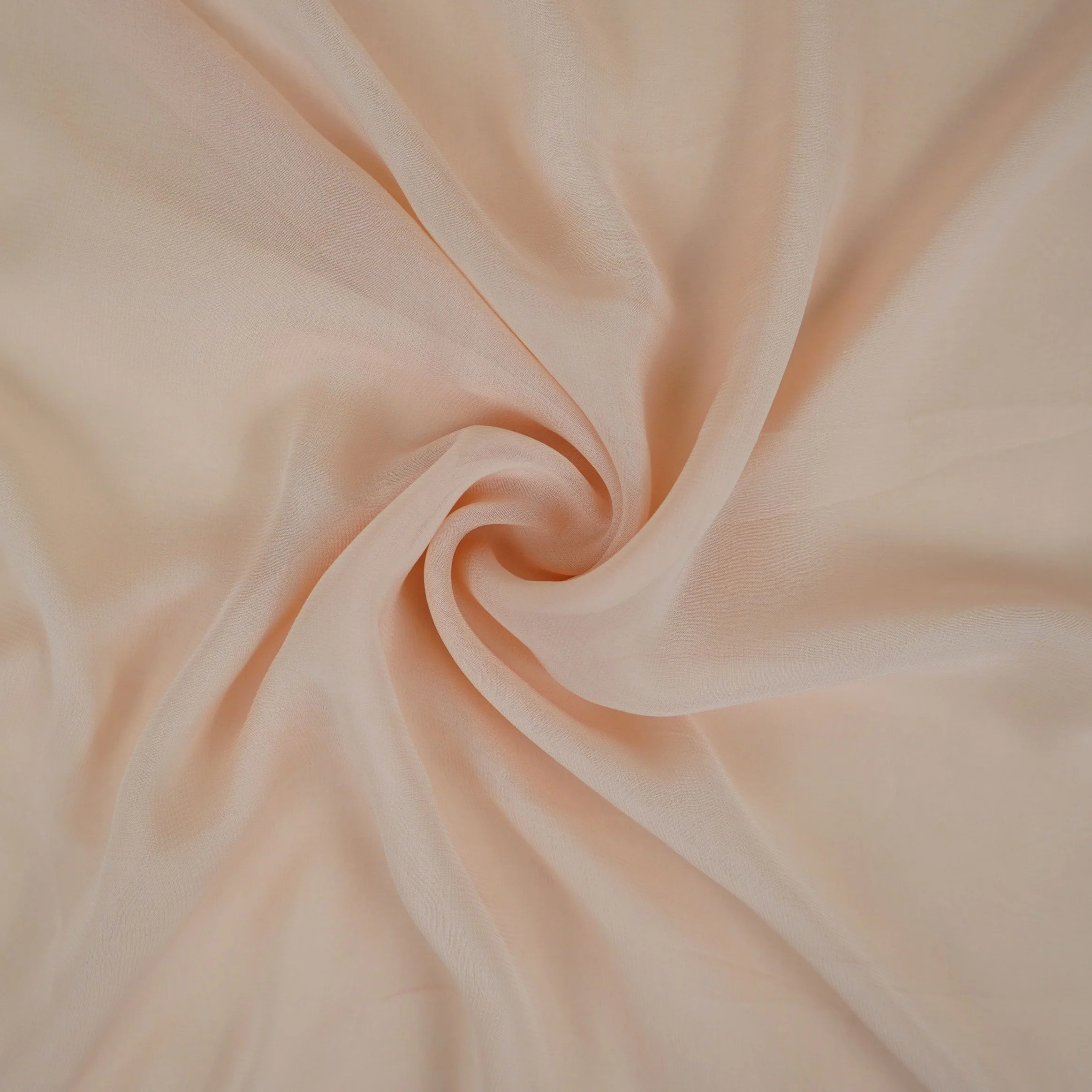 Light Peach Solid 60gm Georgette Fabric SSMG-22 - Image 3