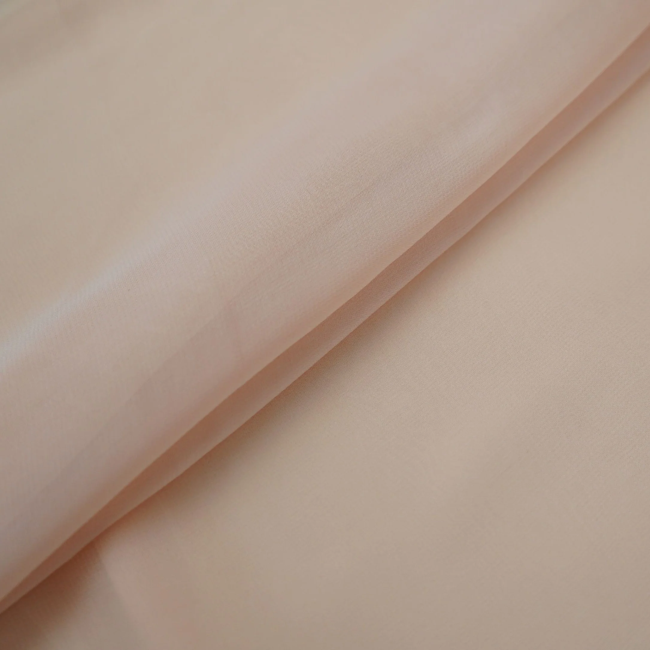 Light Peach Solid 60gm Georgette Fabric SSMG-22 - Image 4