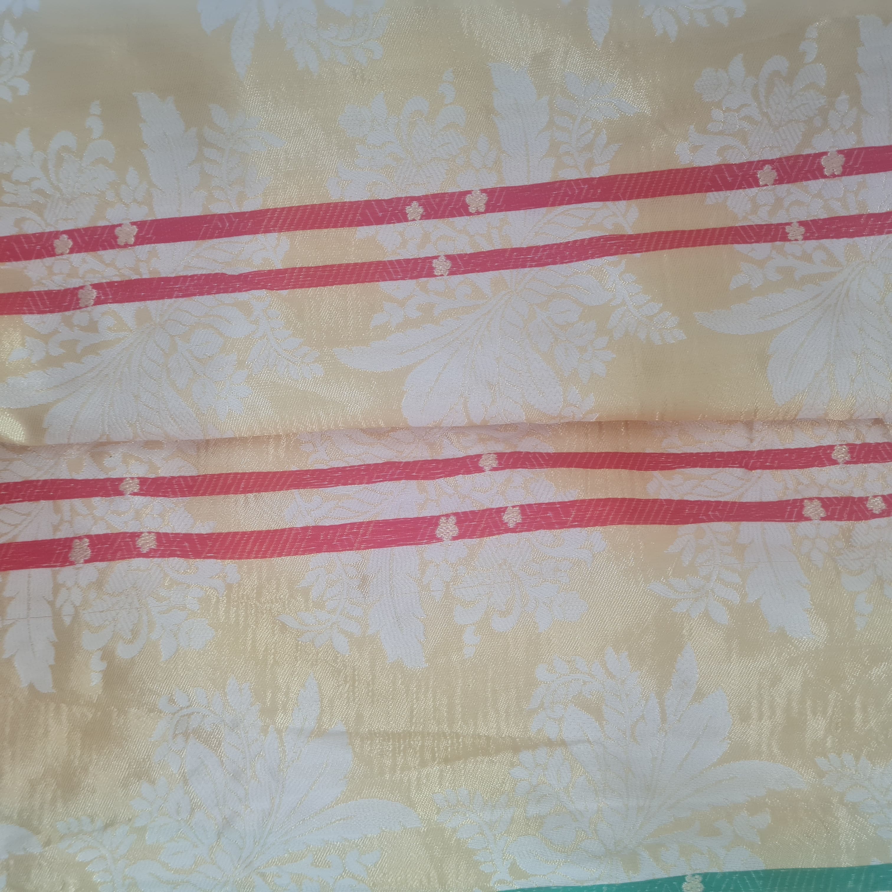 Light Pink Golden Floral Brocade Jacquard - Image 3