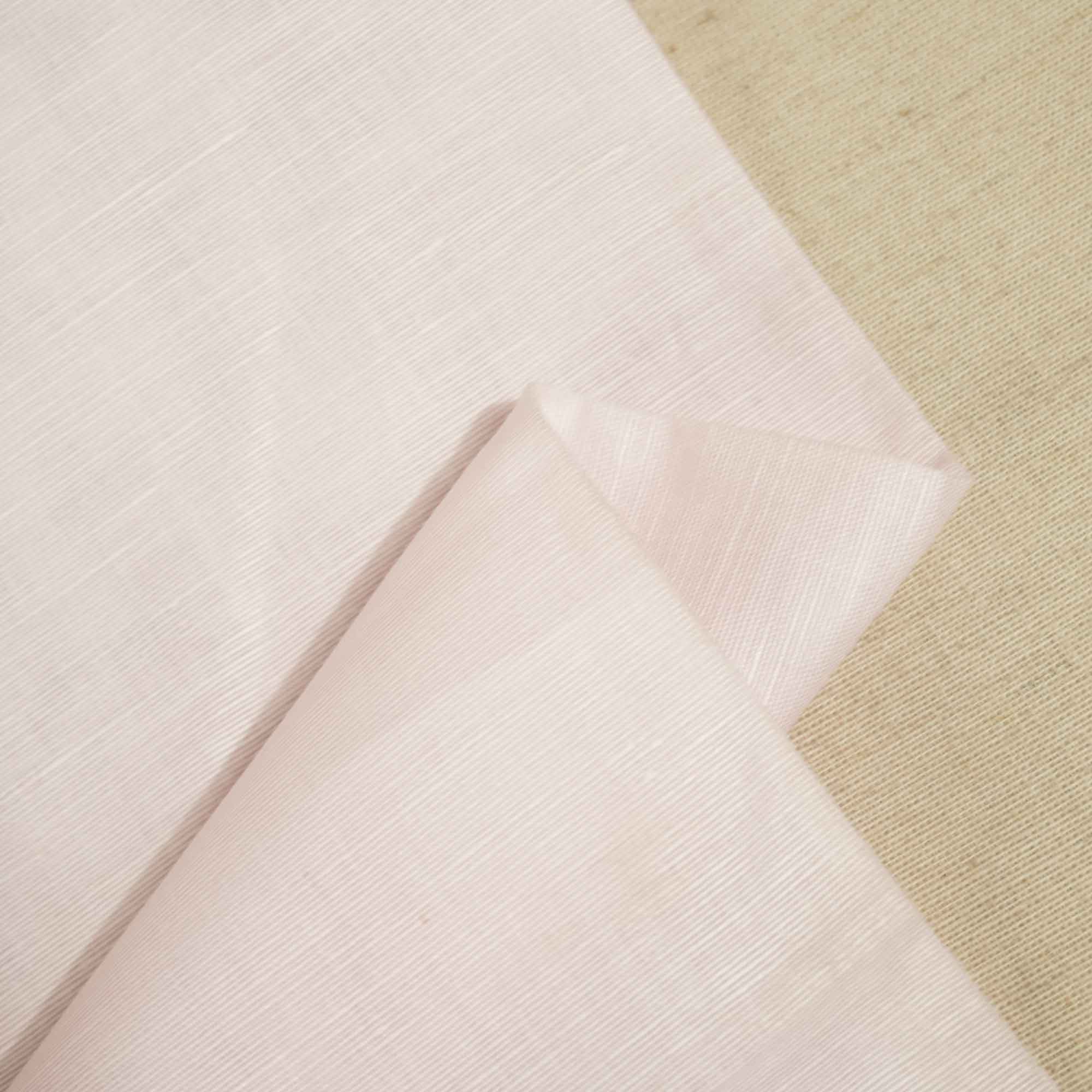 Light Pink Solid Cotton Linen Fabric 22484 - Image 2