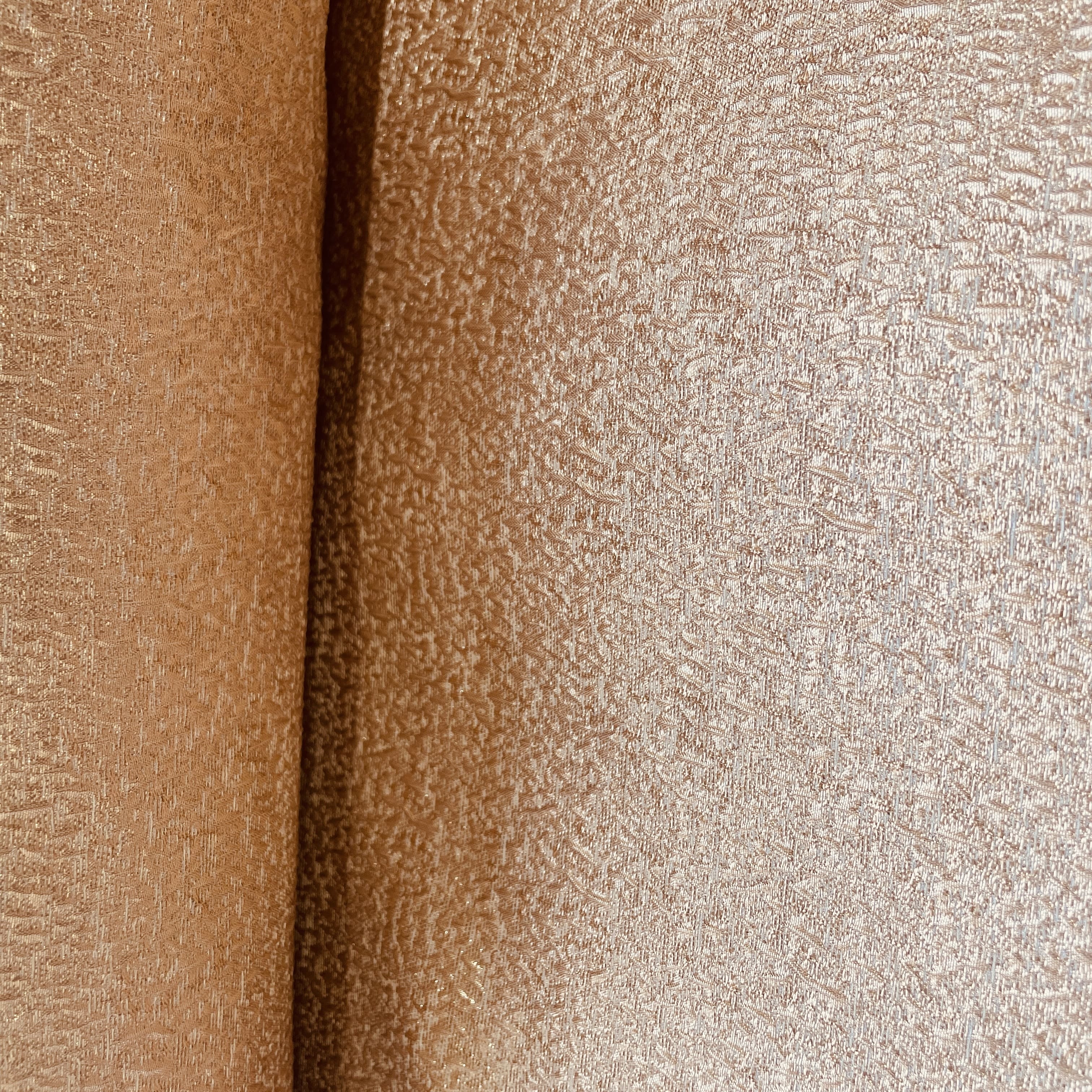 Light Pink Solid With Golden Brocade With Lurex Fabric 12365 - Image 3
