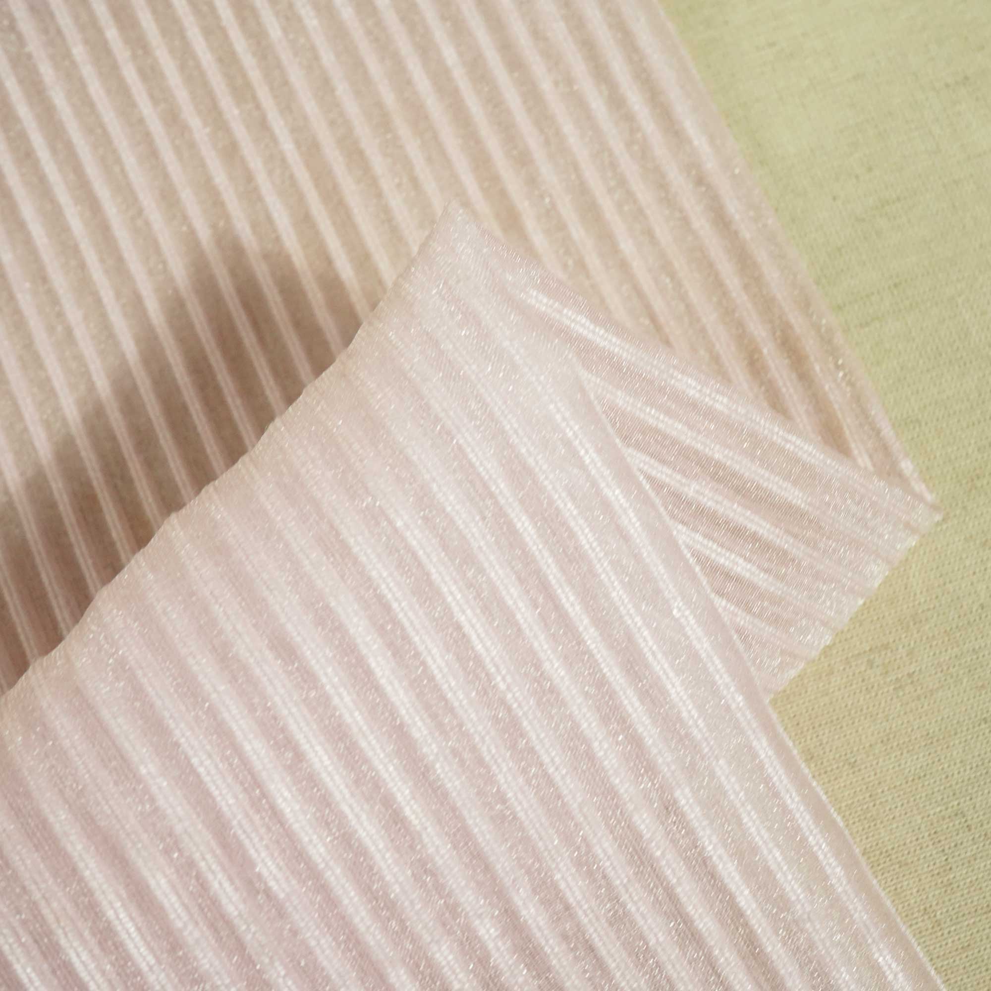 Light Pink Stripe Poly Organza Fabric Poly Organza TU-5166 - Image 2