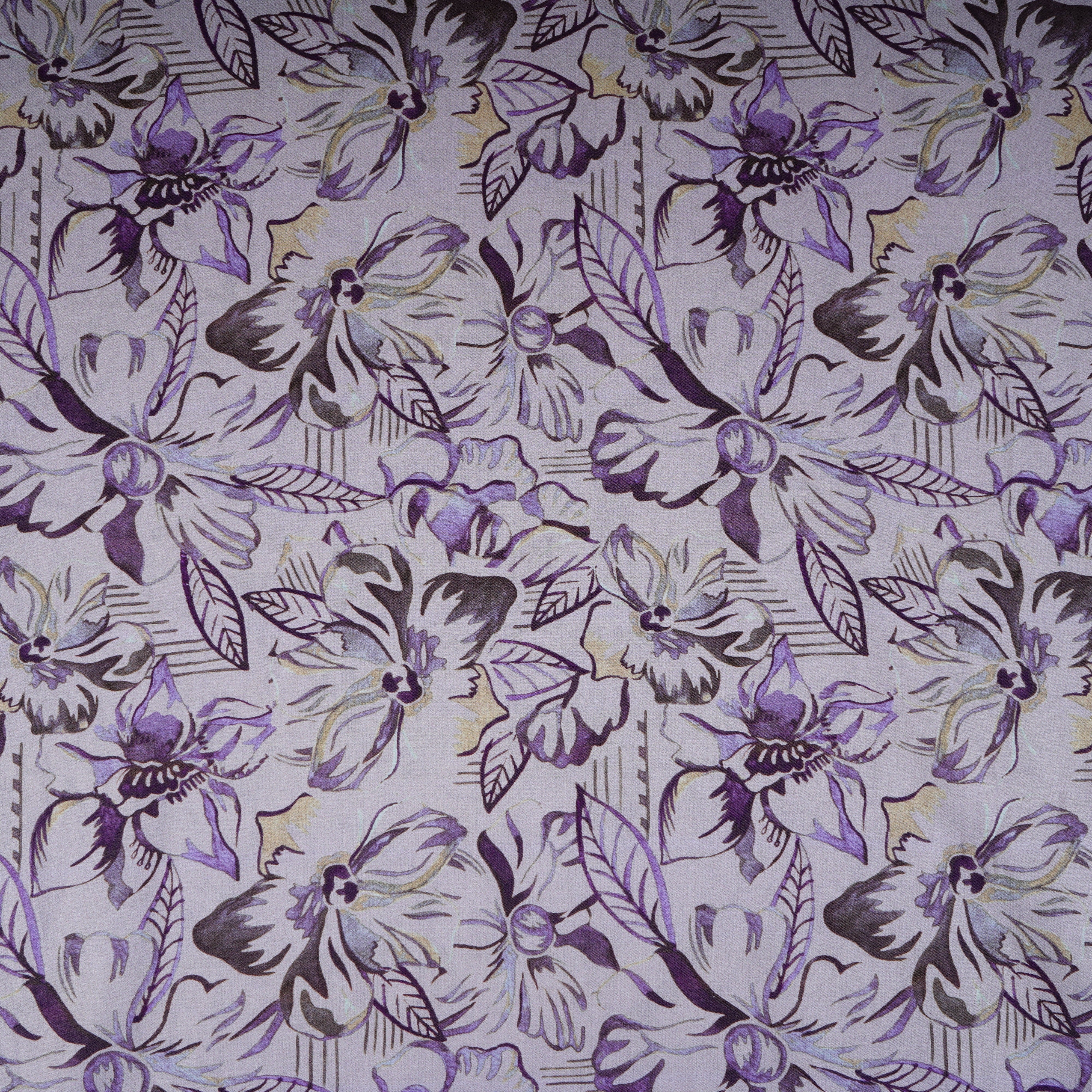 Light Pink with Black Floral Print Cotton Mulmul Fabric PG-30386 - Image 2