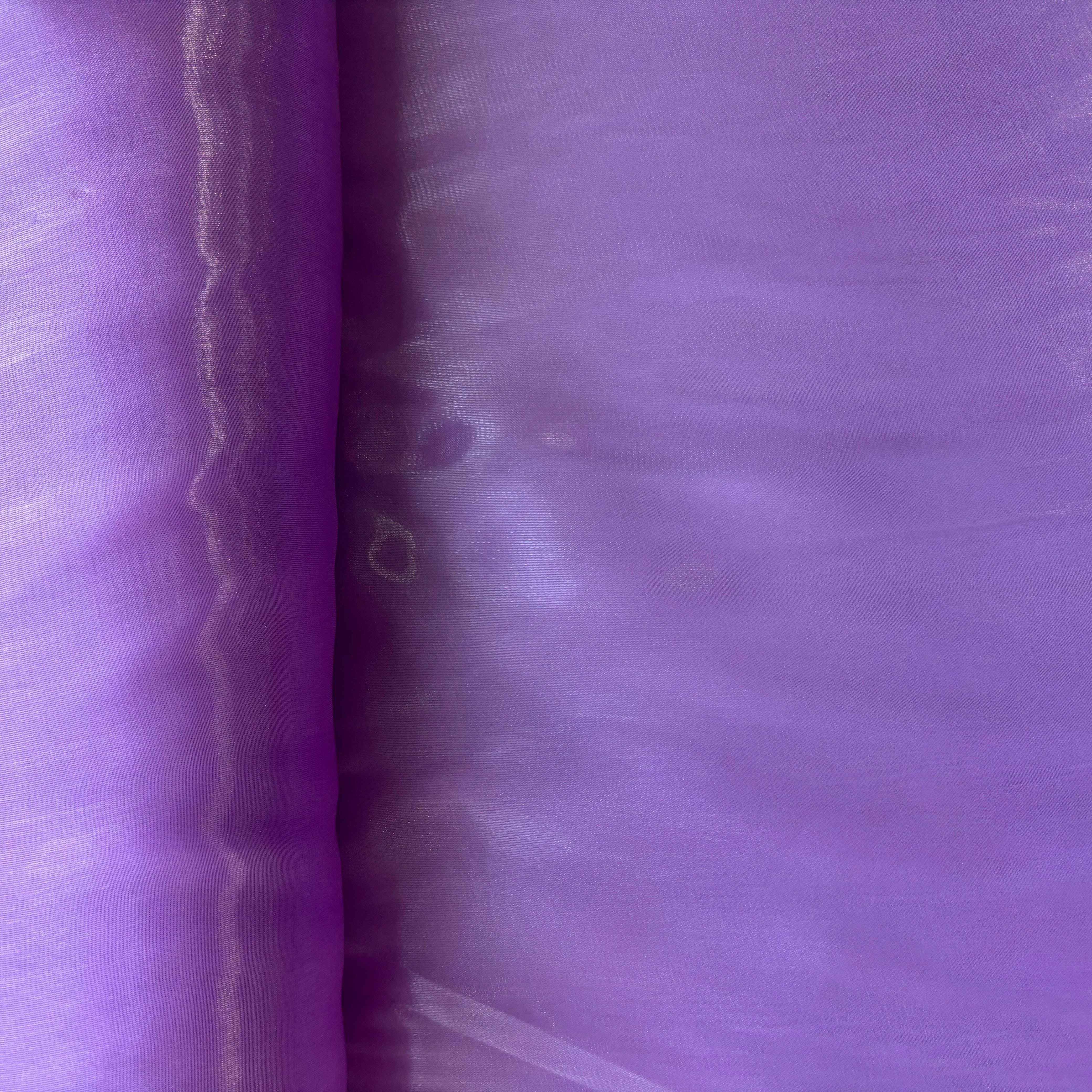 Lilac Purple Solid Organza Fabric 13321 - Image 3