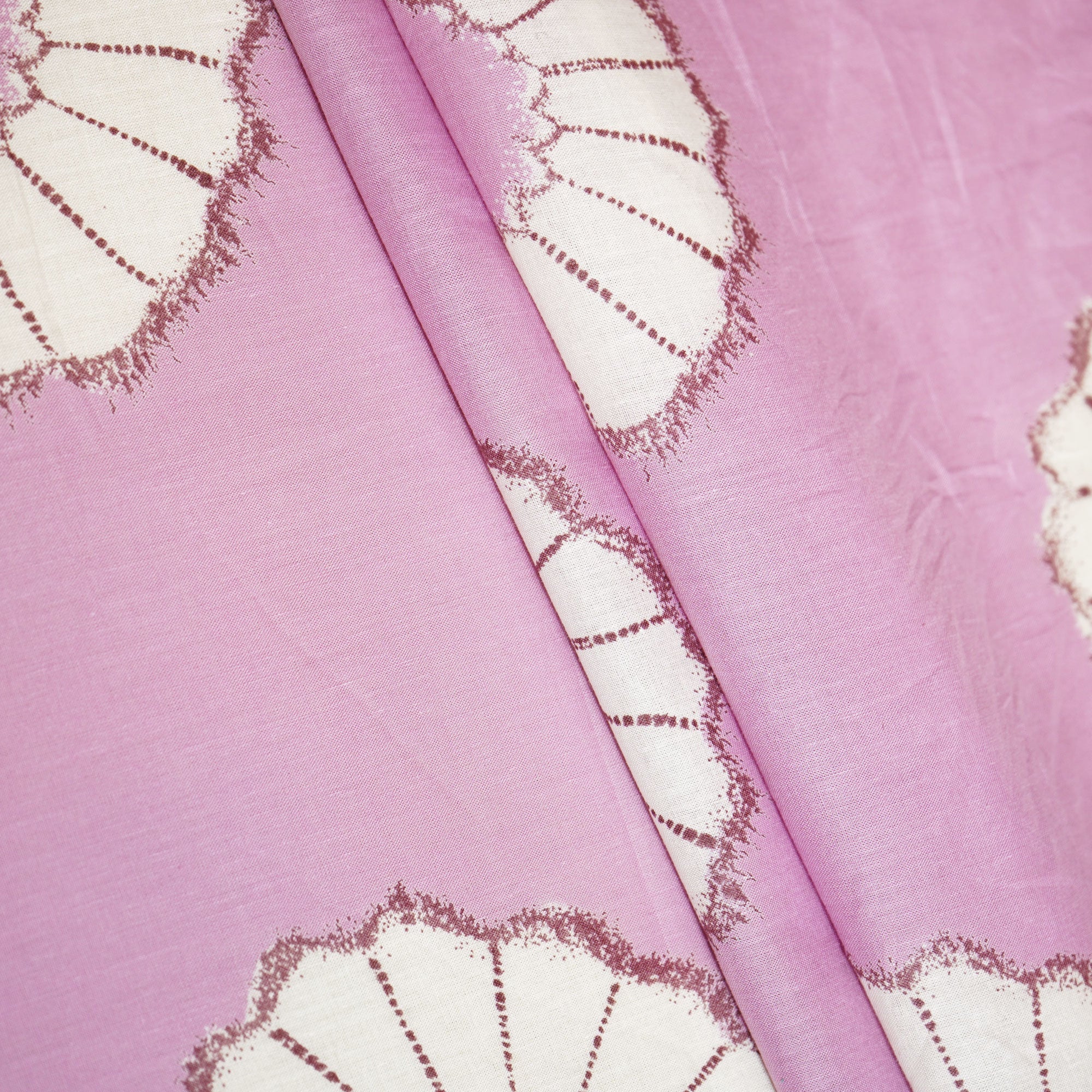Lilac Floral Print Cotton Mulmul Fabric MFL-23655 - Image 2