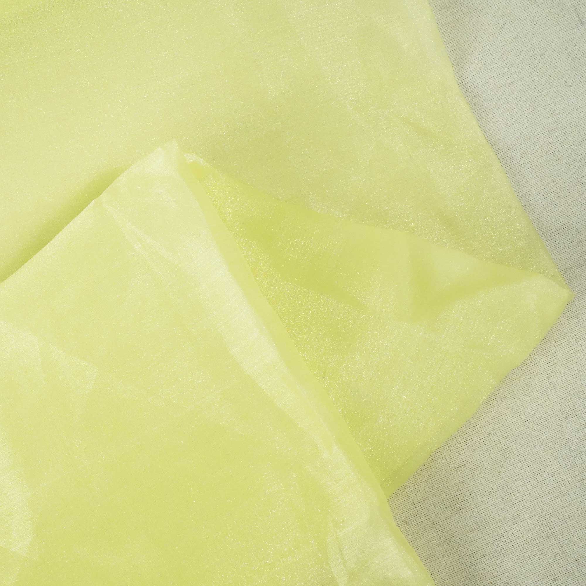 Lime Green Solid Tissue Fabric TU-7782 - Image 2