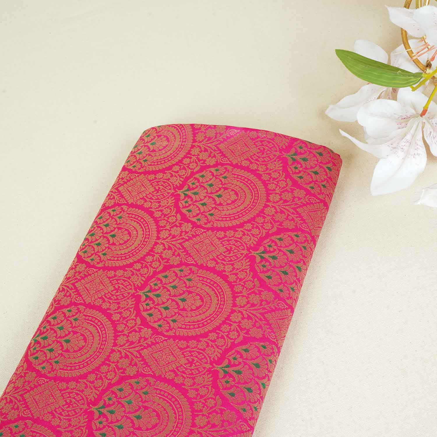 Magenta Jaal with Mina Buta Brocade Fabric KR-28061