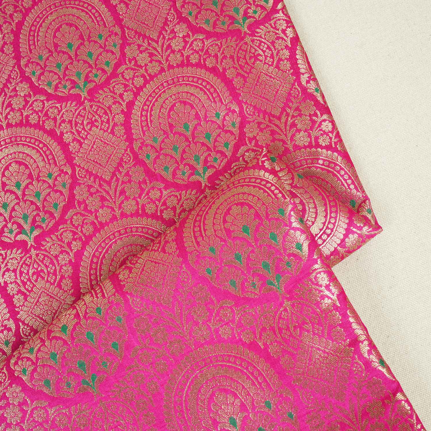 Magenta Jaal with Mina Buta Brocade Fabric KR-28061 - Image 2