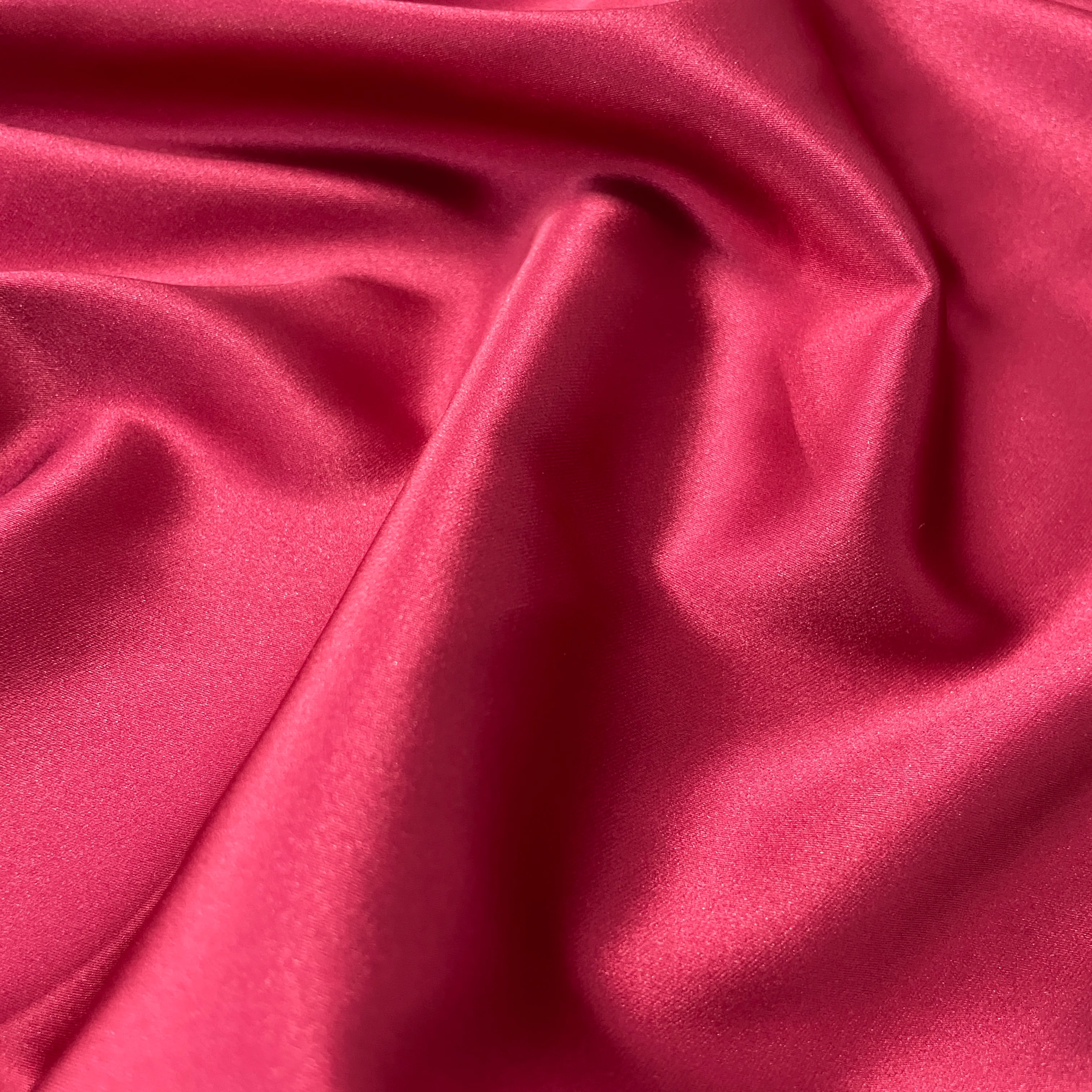 Magenta Pink Solid Celina Satin Fabric OE-16857