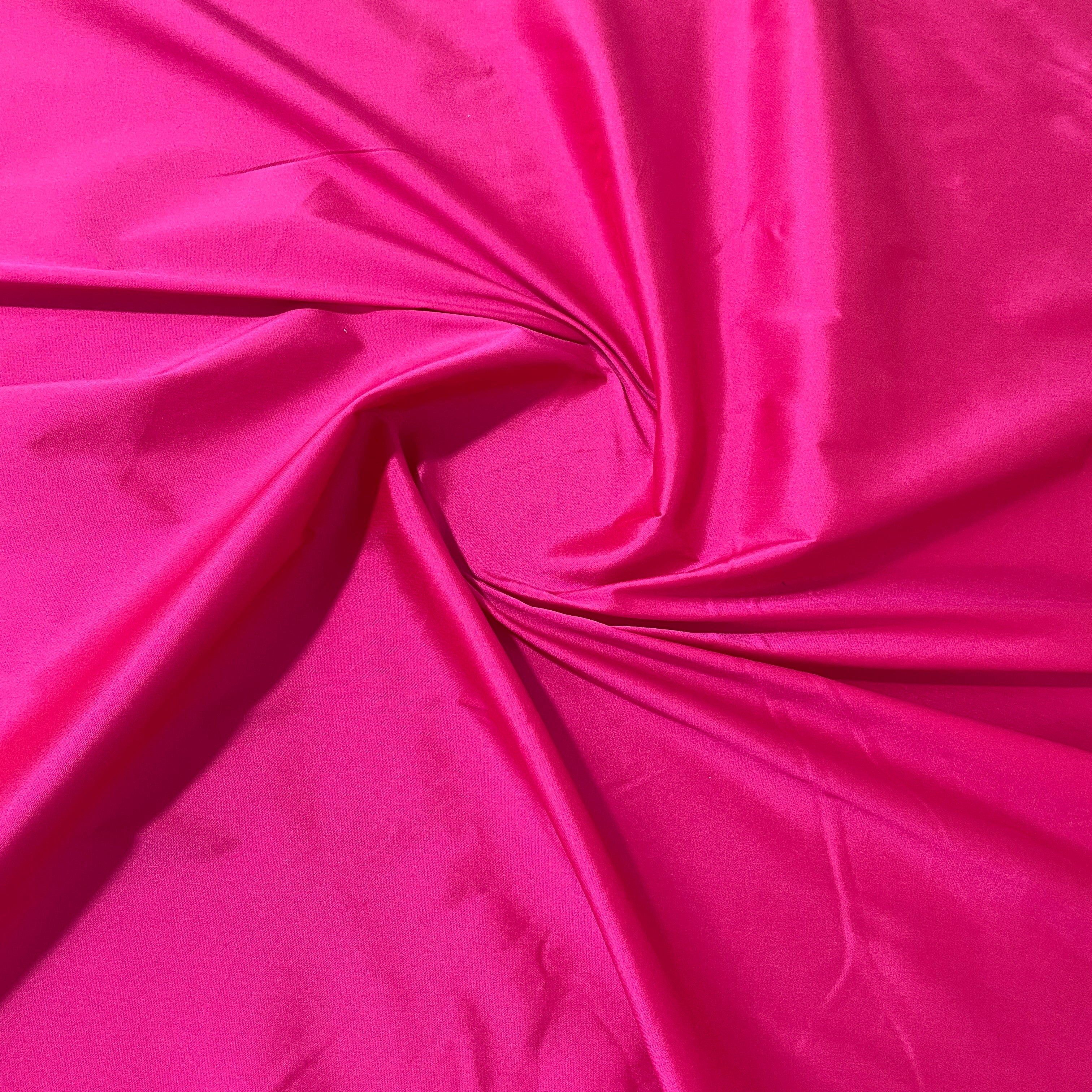 Magenta Solid Silk Taffeta Fabric