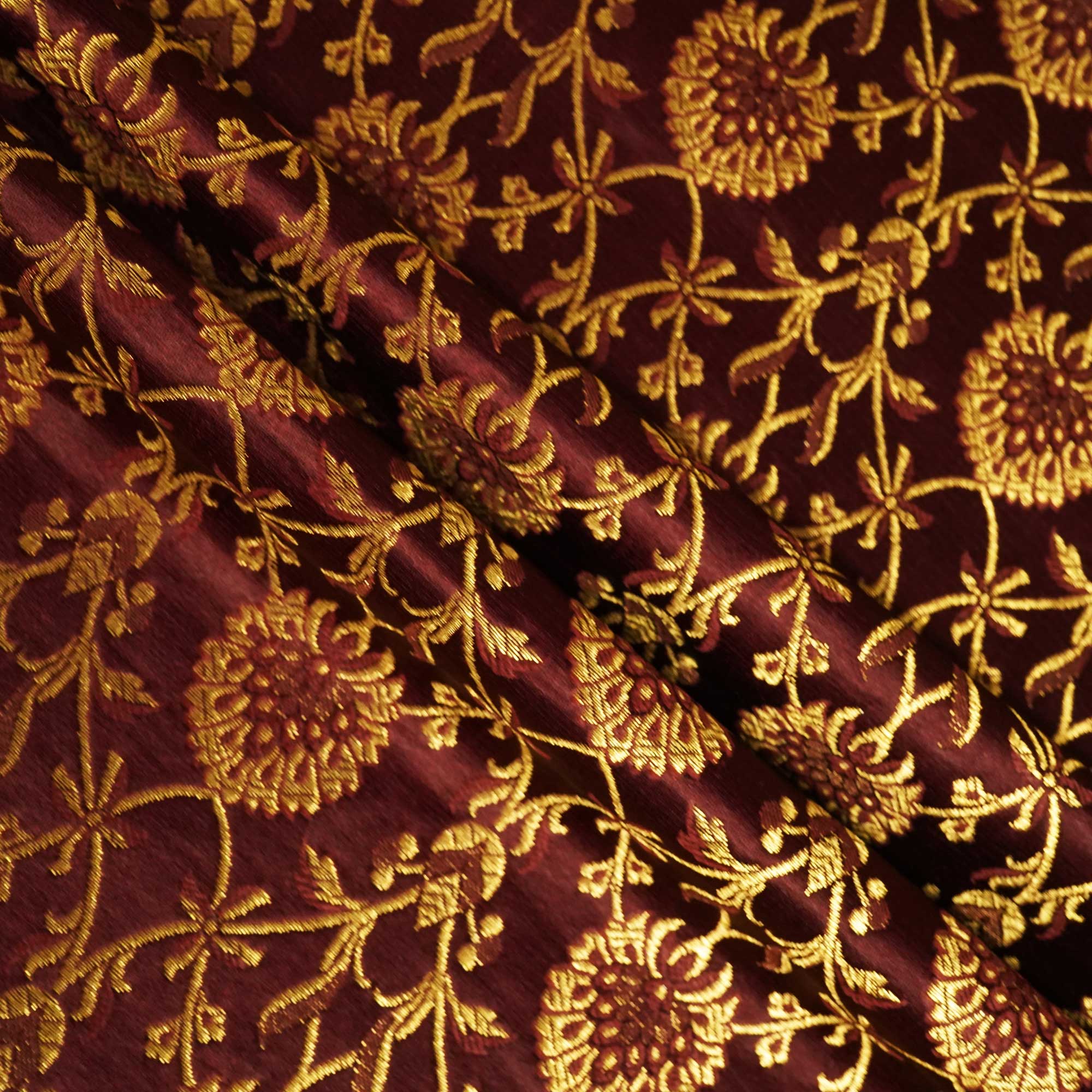 Maroon Brocade Fabric 802KRE-22514 - Image 3