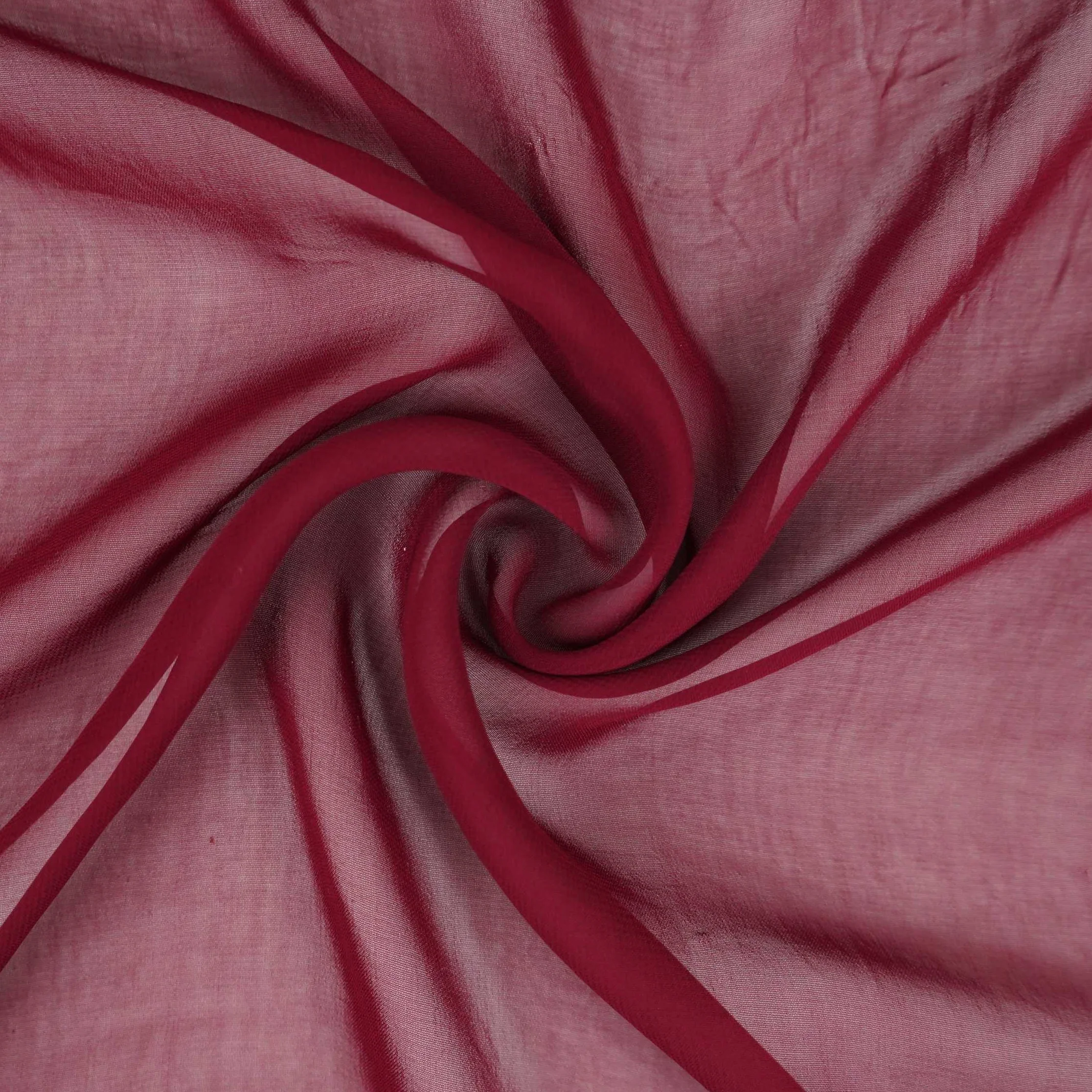 Maroon Solid 60gm Georgette Fabric SSMG-17 - Image 3