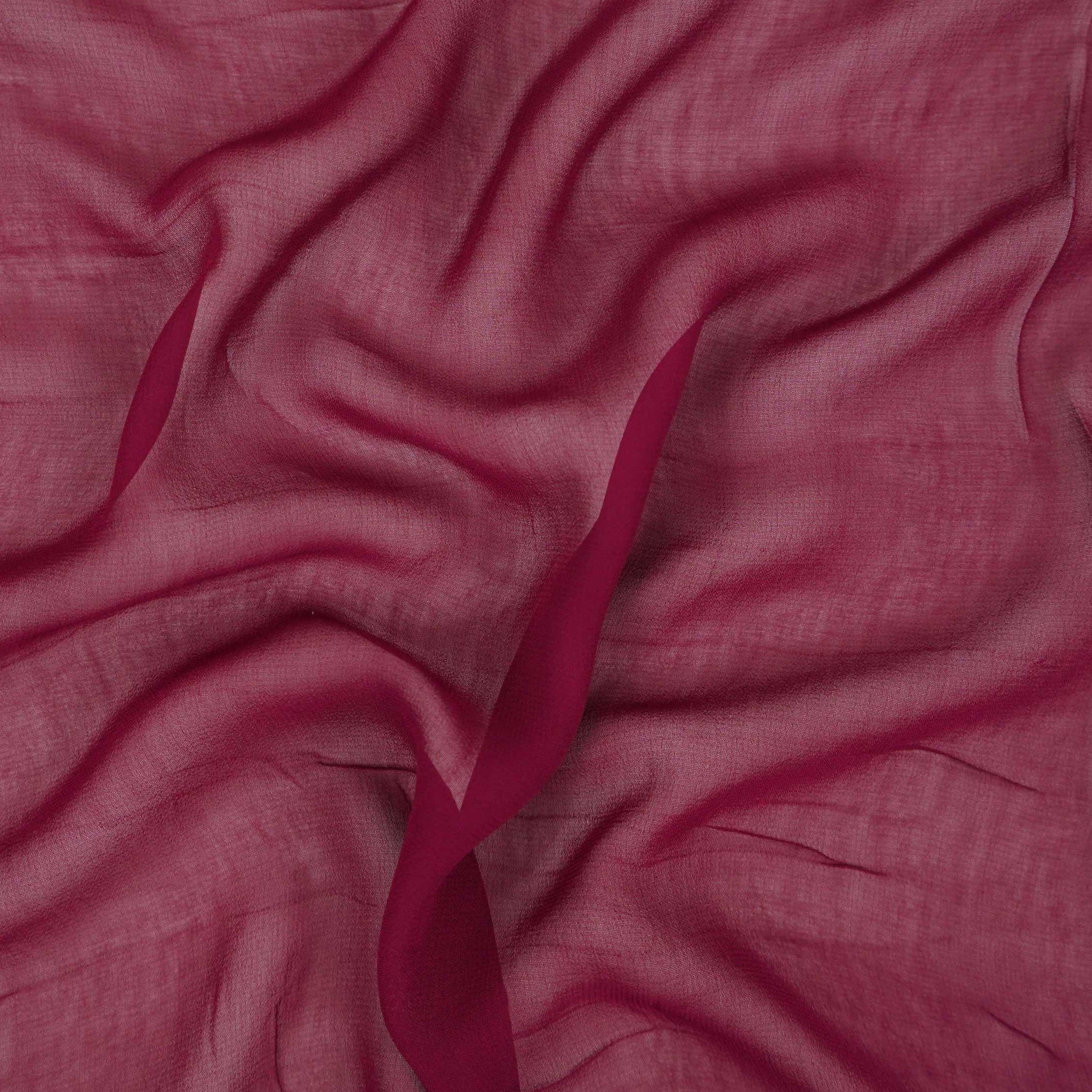 Maroon Solid 60gm Georgette Fabric SSMG-27 - Image 2