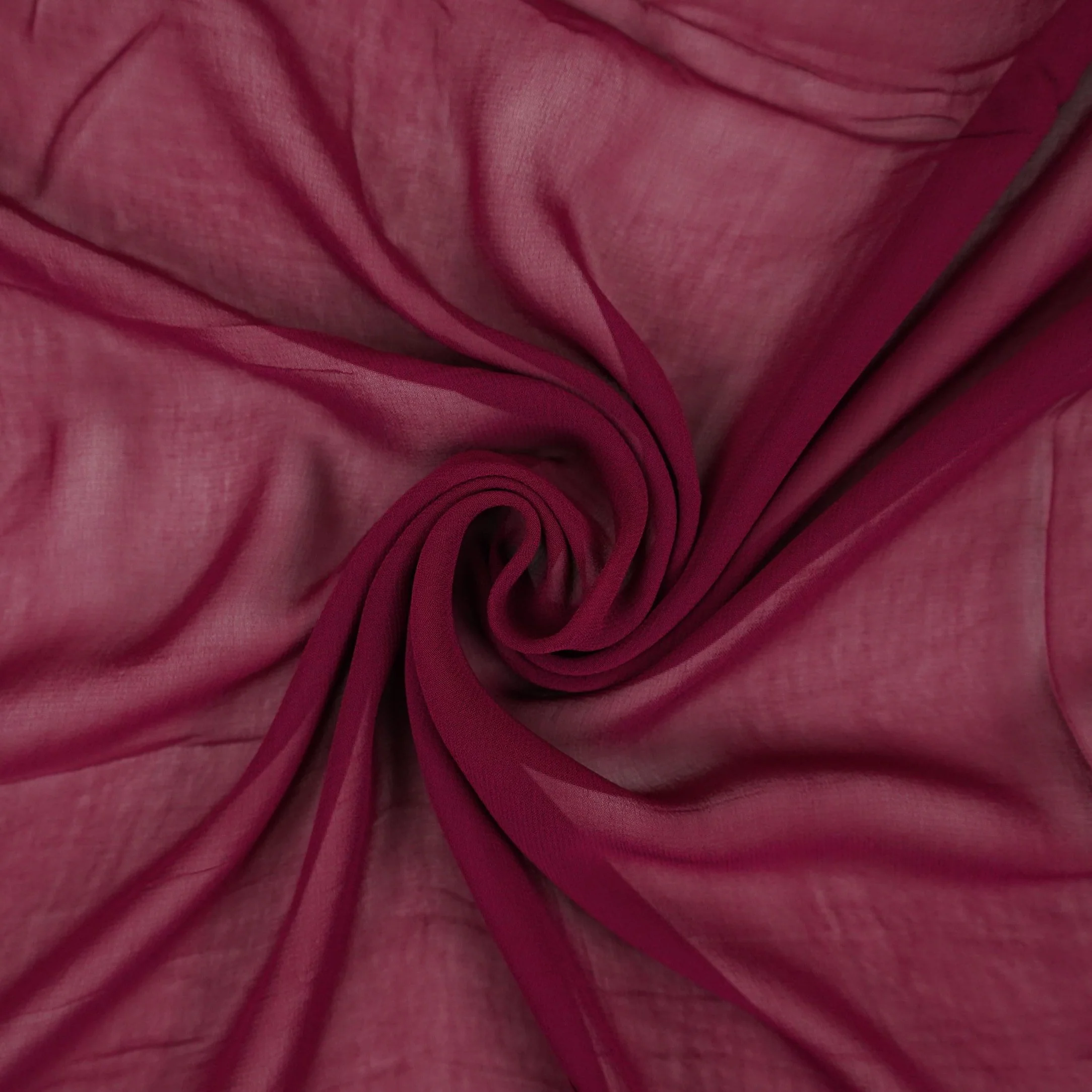 Maroon Solid 60gm Georgette Fabric SSMG-27 - Image 3