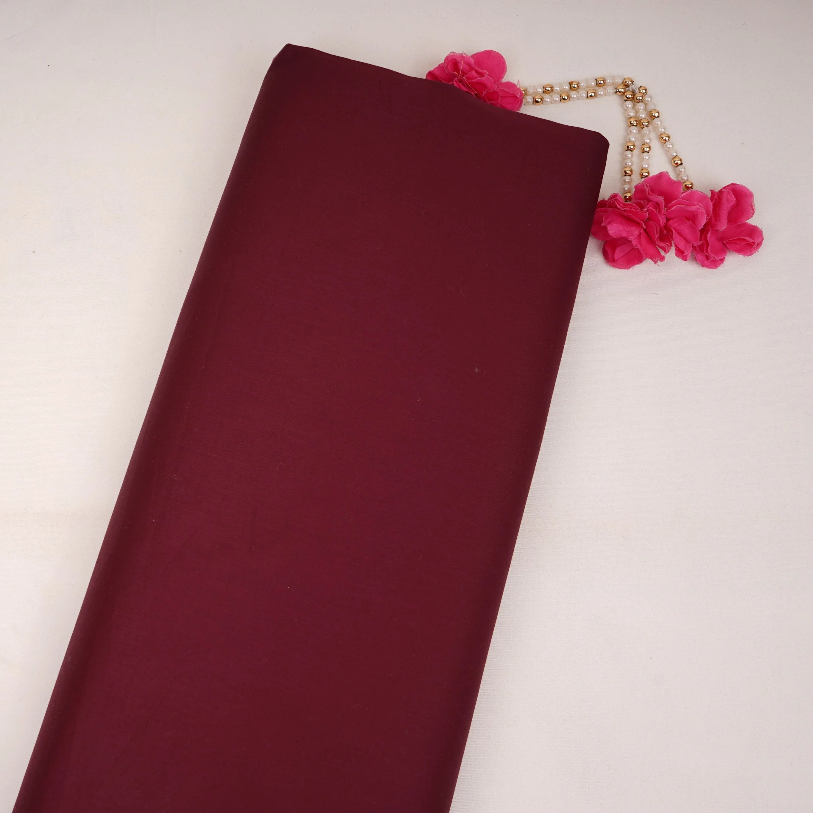 Maroon Solid Giza Cotton Fabric TFG-07